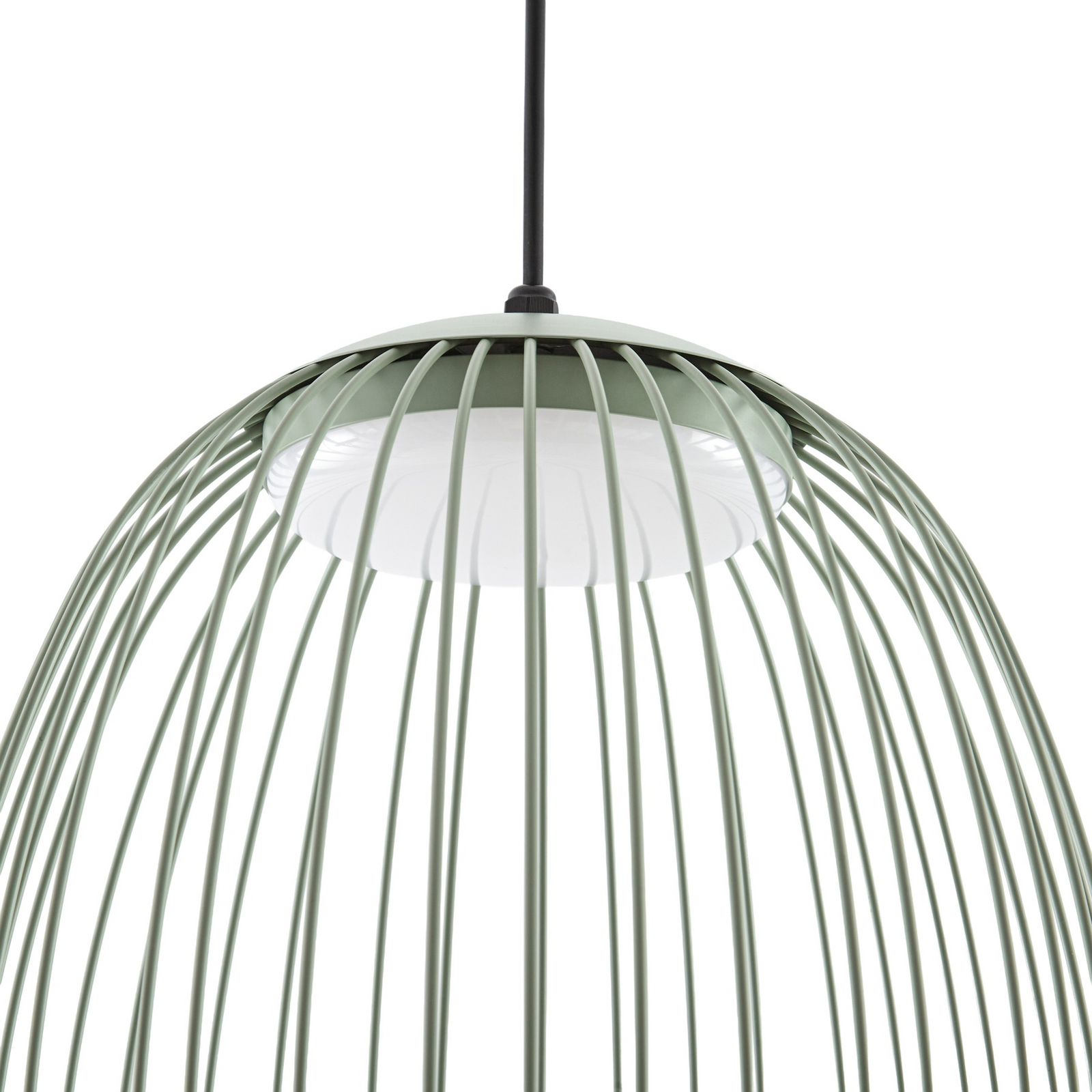 Lucande Richi LED-riippuvalaisin ulos, vihreä, 40 cm, himmennettävä