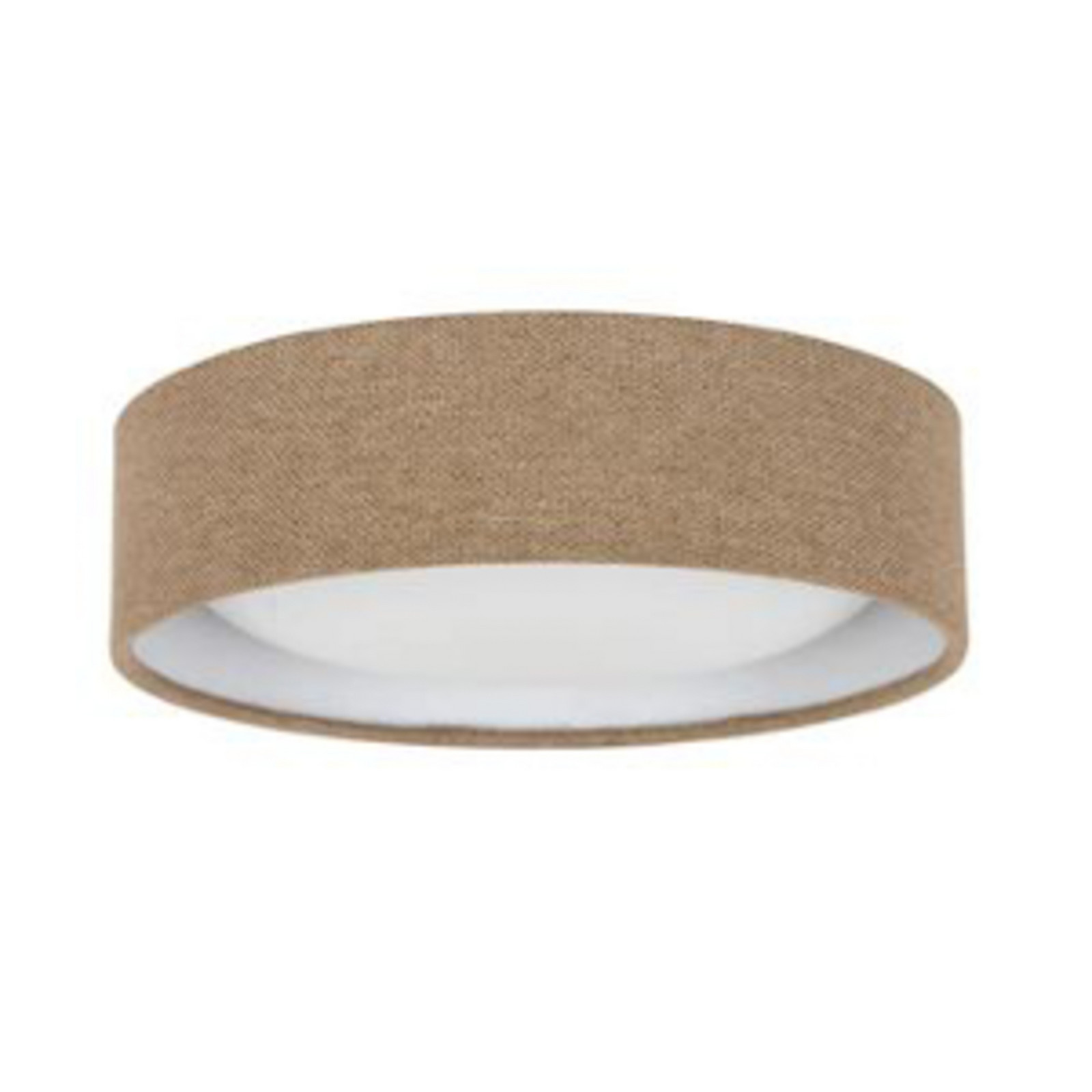 Beacon Lighting Plafonieră Beacon Uno bej textil Ø 25 cm GX53 - Camera de zi / sufragerie - Țesătură / Textil