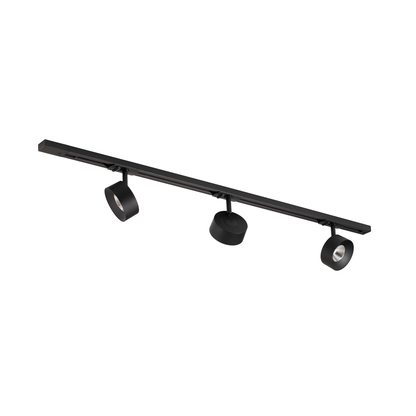 System szynowy Lindby Linaro, średnica 9,5 cm, 3-punktowy, LED, czarny