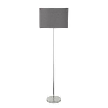 Lampa stojąca Hotel, szara/chrom