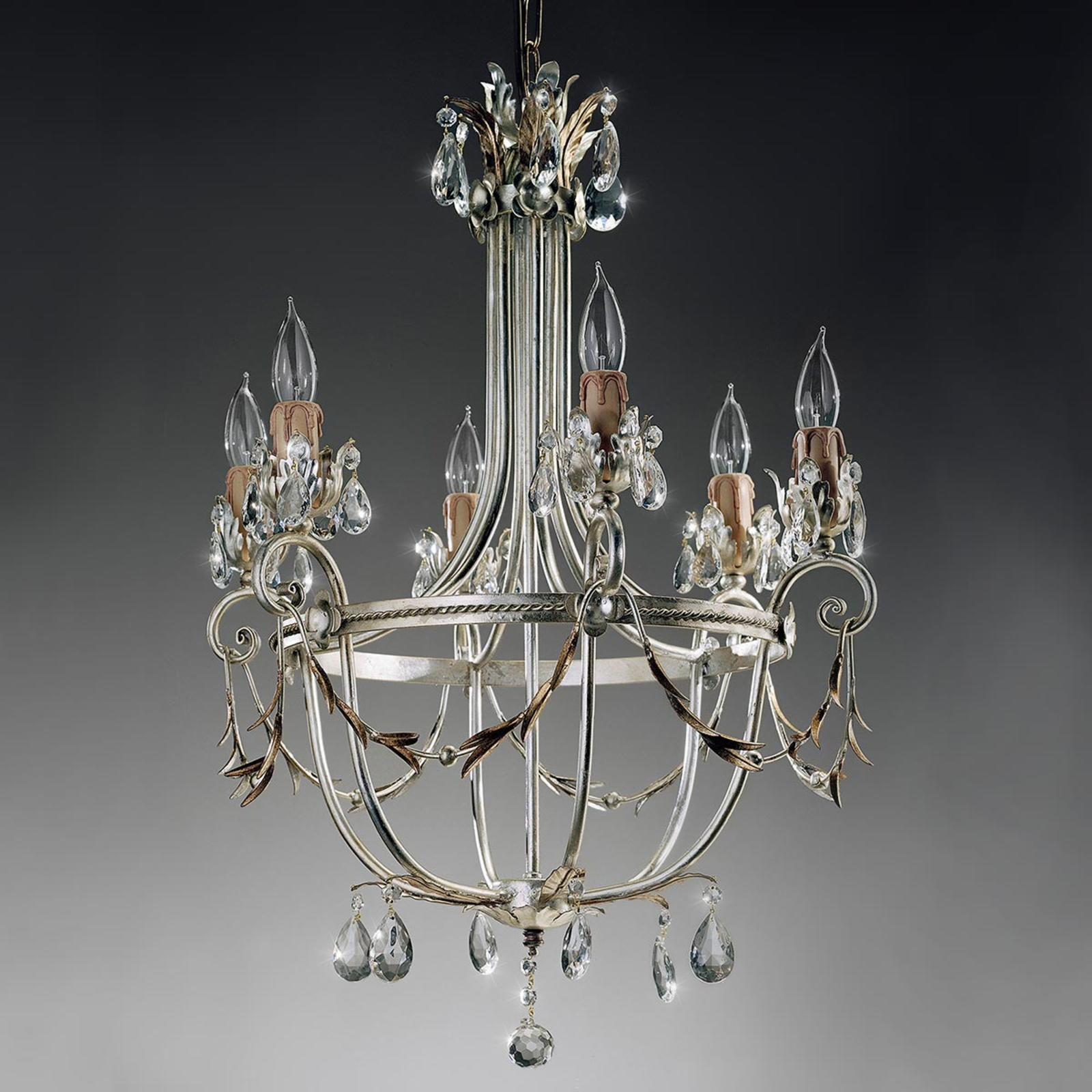 Florentine Mecca chandelier, 6-bulb