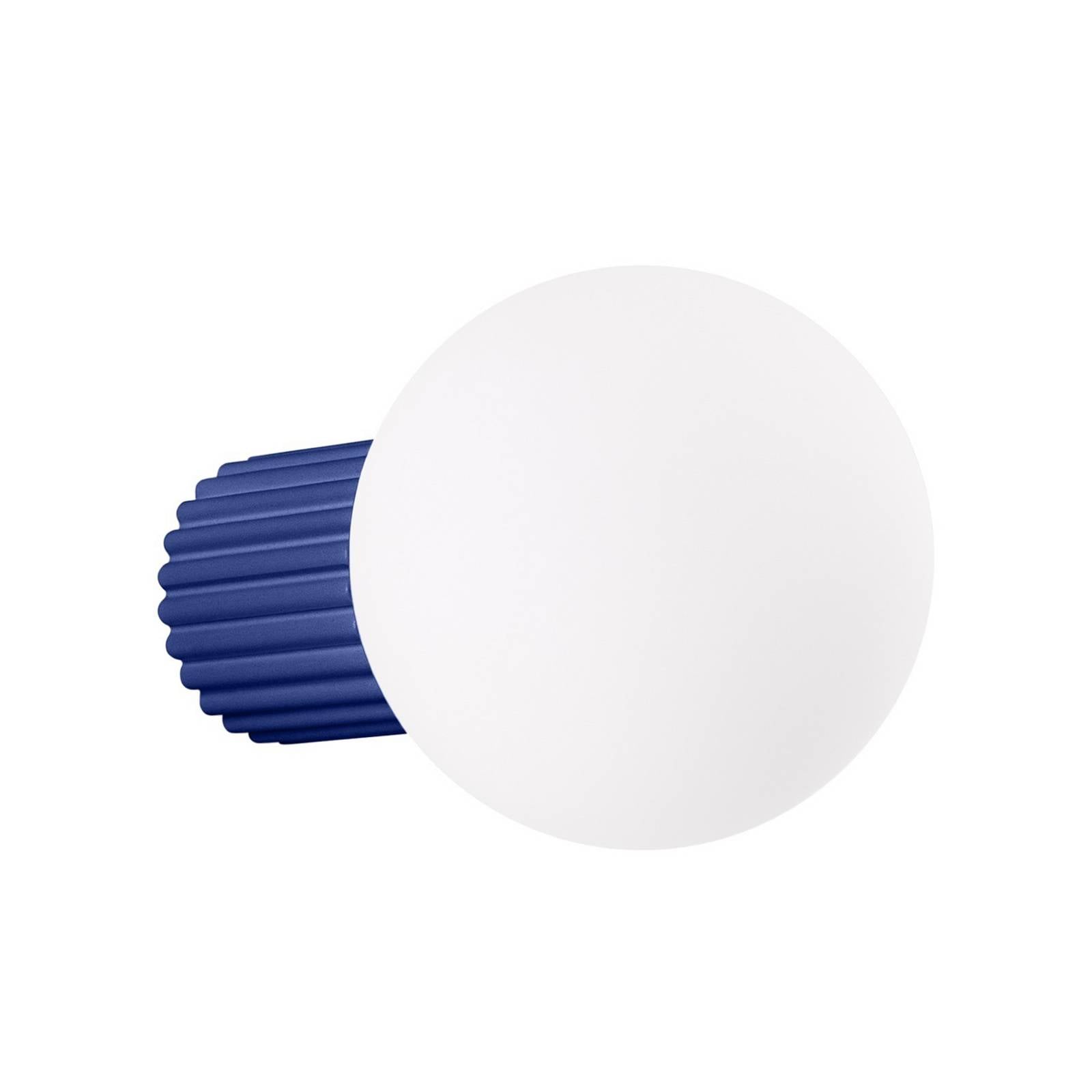 Wandleuchte ORBI, ultramarin, Glas/Metall, Ø 12 cm, IP44, G9