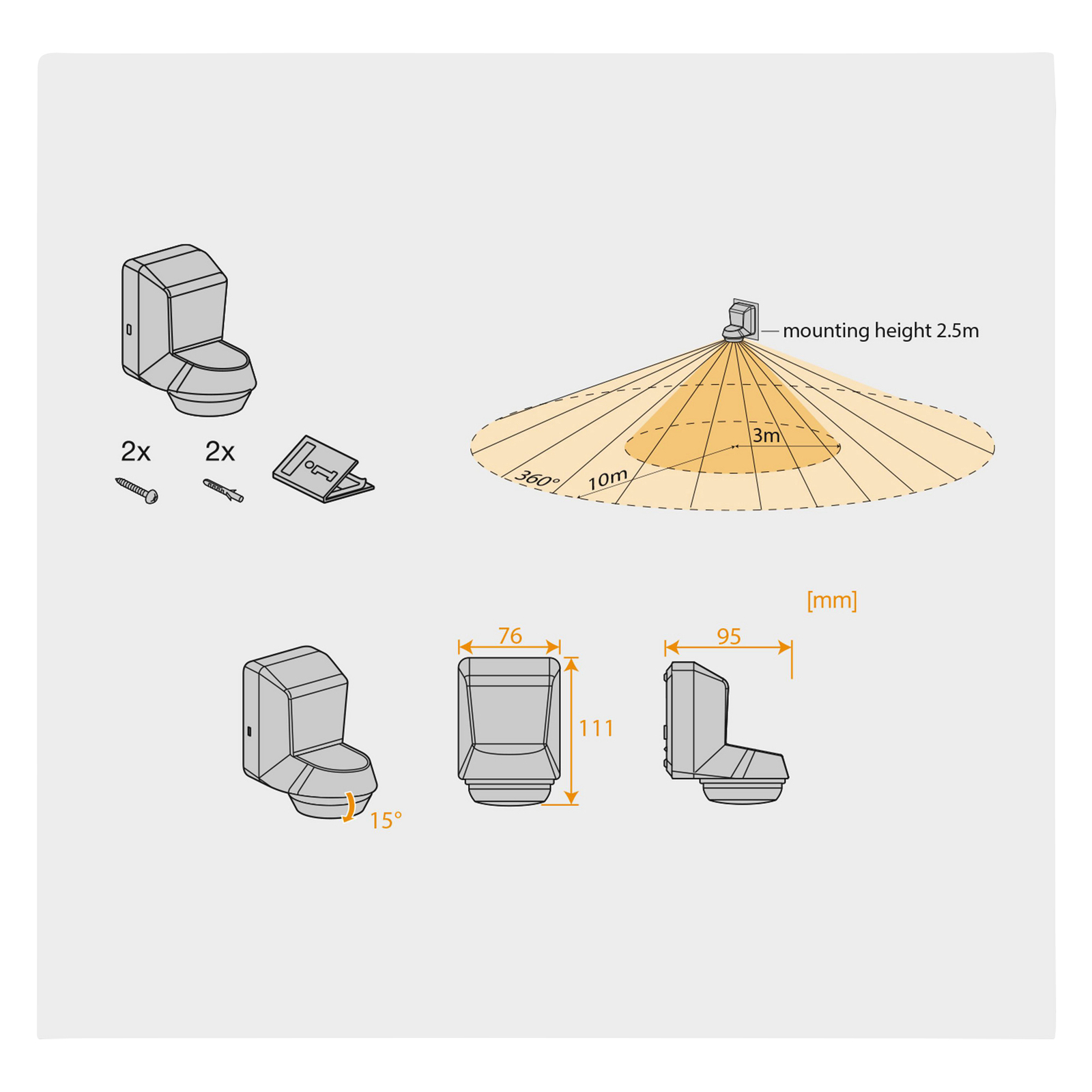 LEDVANCE Sensor Wall 360DEG IP55