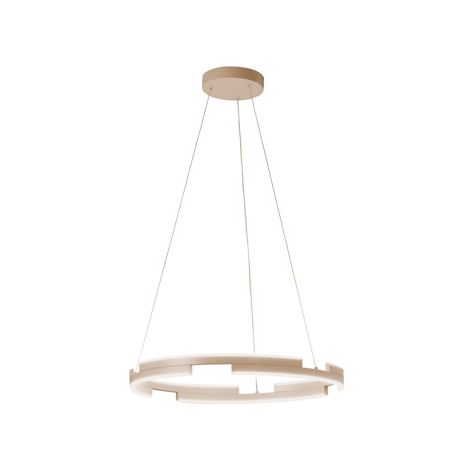 FISCHER & HONSEL Lampă suspendată LED Circly culoare nisip Ø 60 cm metal CCT - Camera de zi / sufragerie - Modern