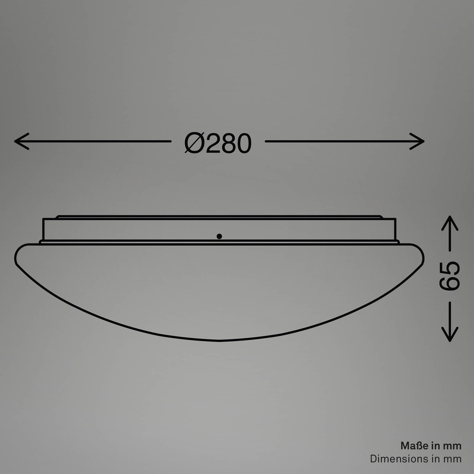  Briloner Briloner Elara Led Ceiling Light, White, ø 29 Cm, Ip44, Plastic 