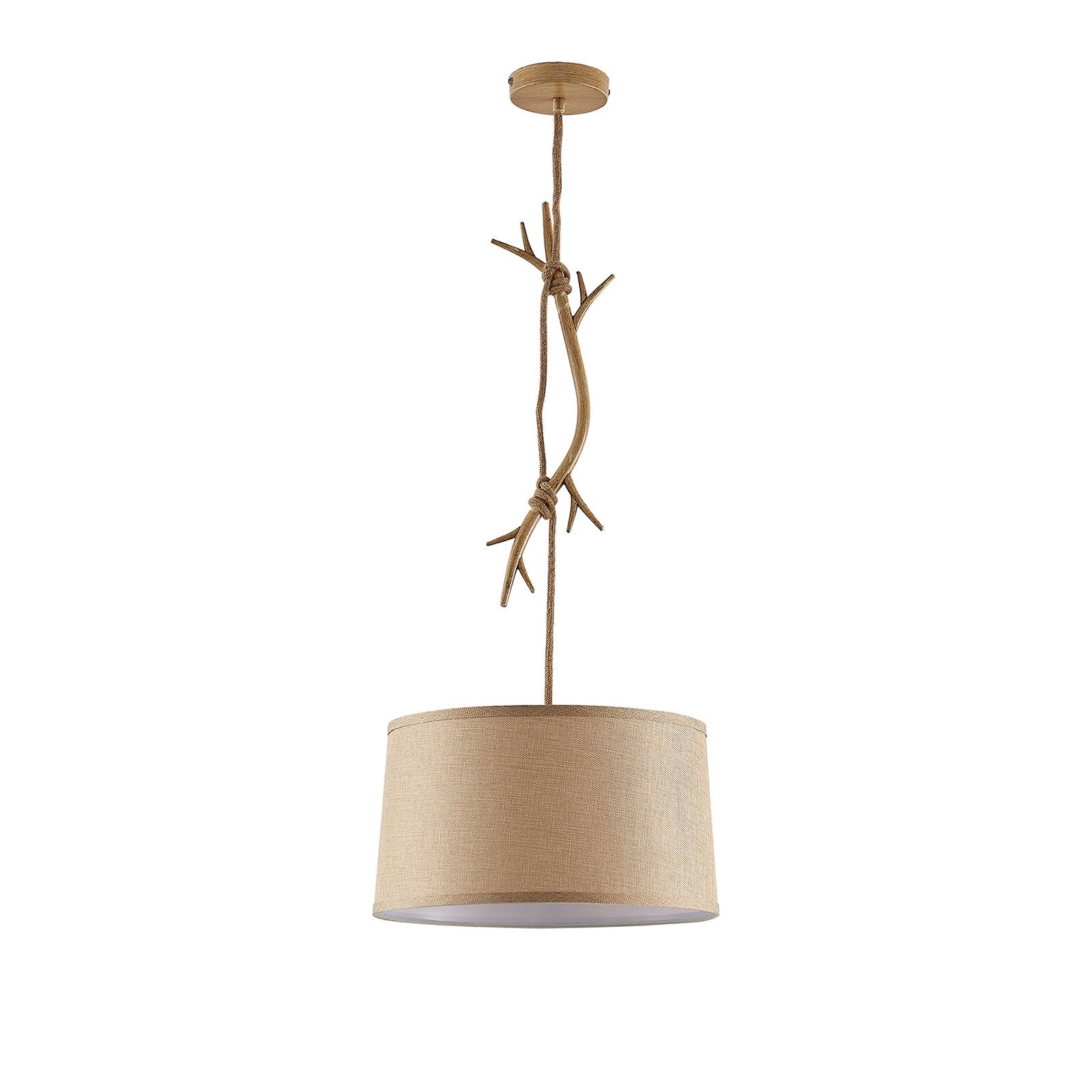 Lindby Pendant Light - Living / Dining Room - Hanging Light - dimmable - Country House / Rustic - Cream