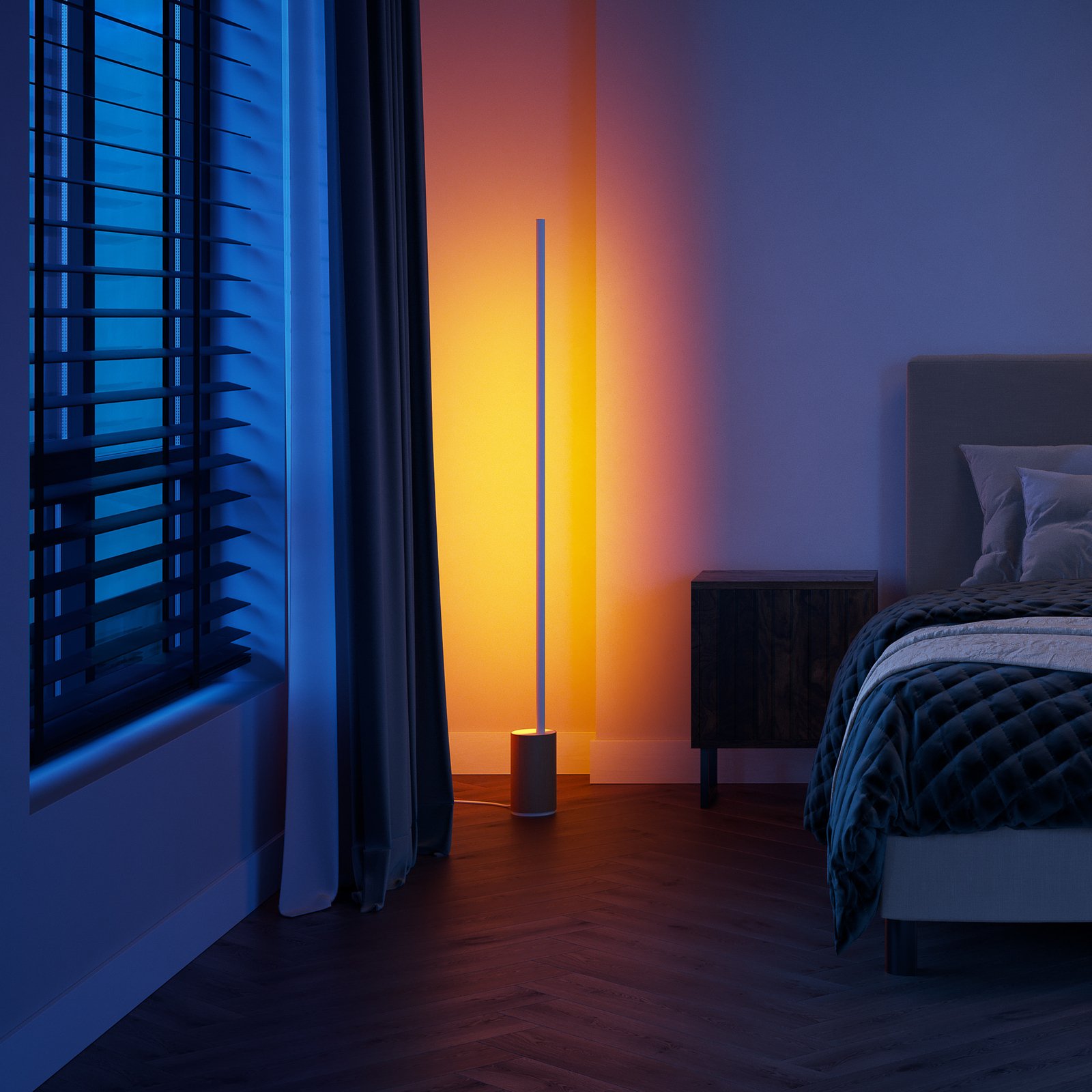 Philips Hue Gradient Signe Oak LED floor lamp