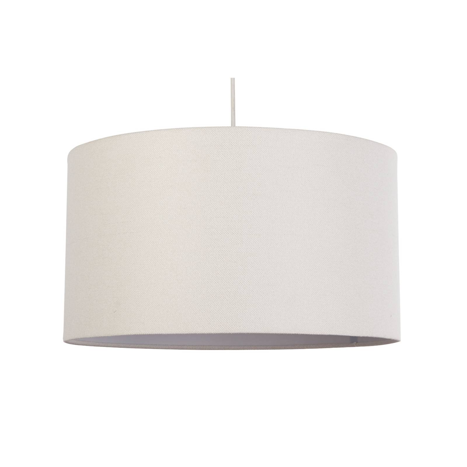Pendelleuchte Rayna, Ø 50 cm, weiß, Leinen, E27