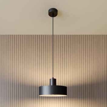 Lampa wisząca Rif z metalu, czarna, Ø 25 cm