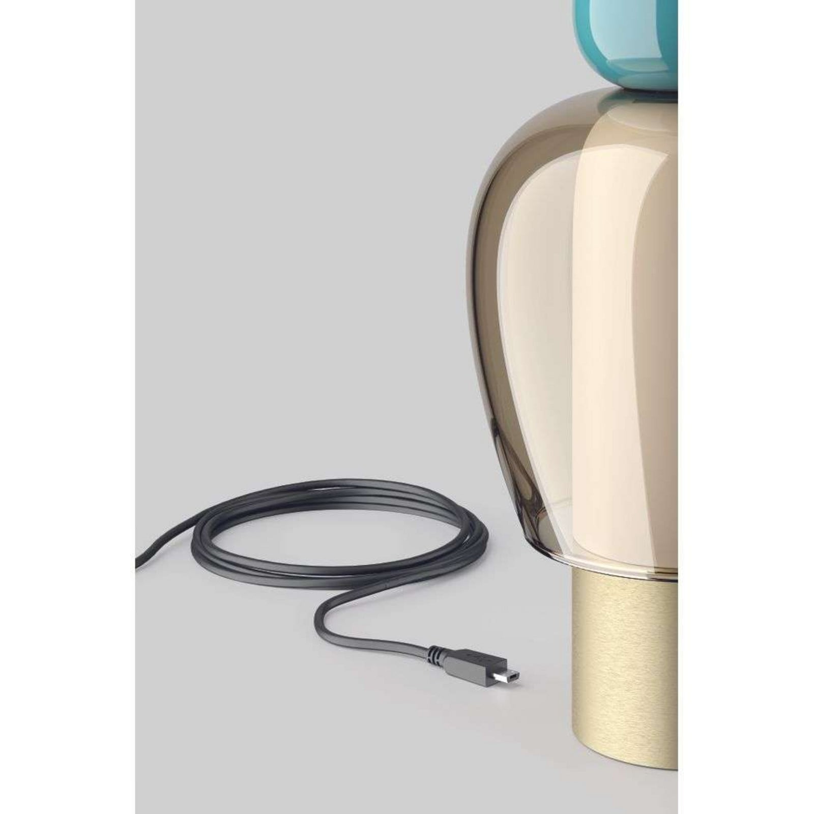 Easy Peasy ToGo Tischlampe, pink/grau/bronze, 24 cm Lodes - Metall