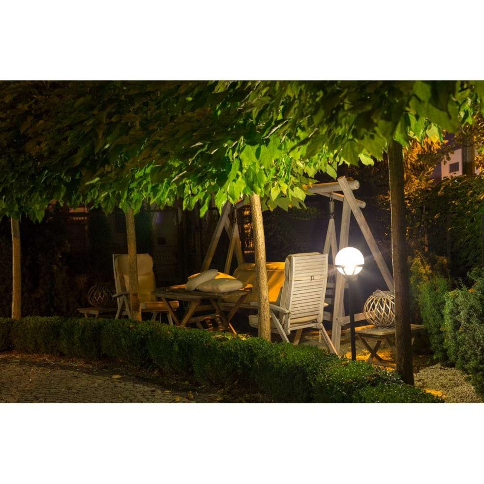 Bologna Borne de Jardin pour Ancrage Béton Clair/Noir - Norlys