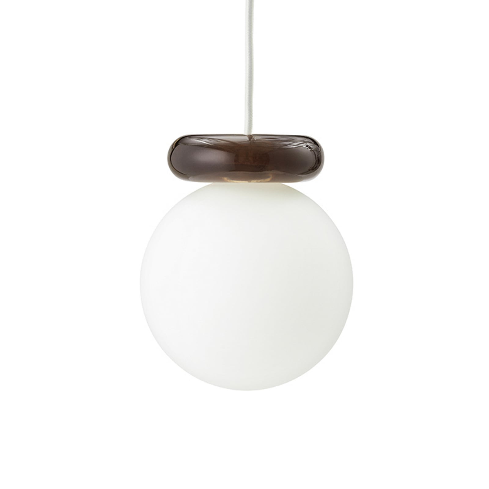 Hinx lógó lámpa, sötétbarna/fehér, üveg – Normann Copenhagen