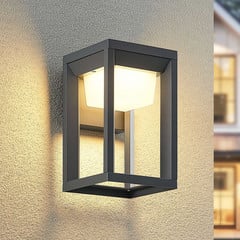 Venkovní nástěnné svítidlo Prios LED Gamion, antracit, kov, IP54