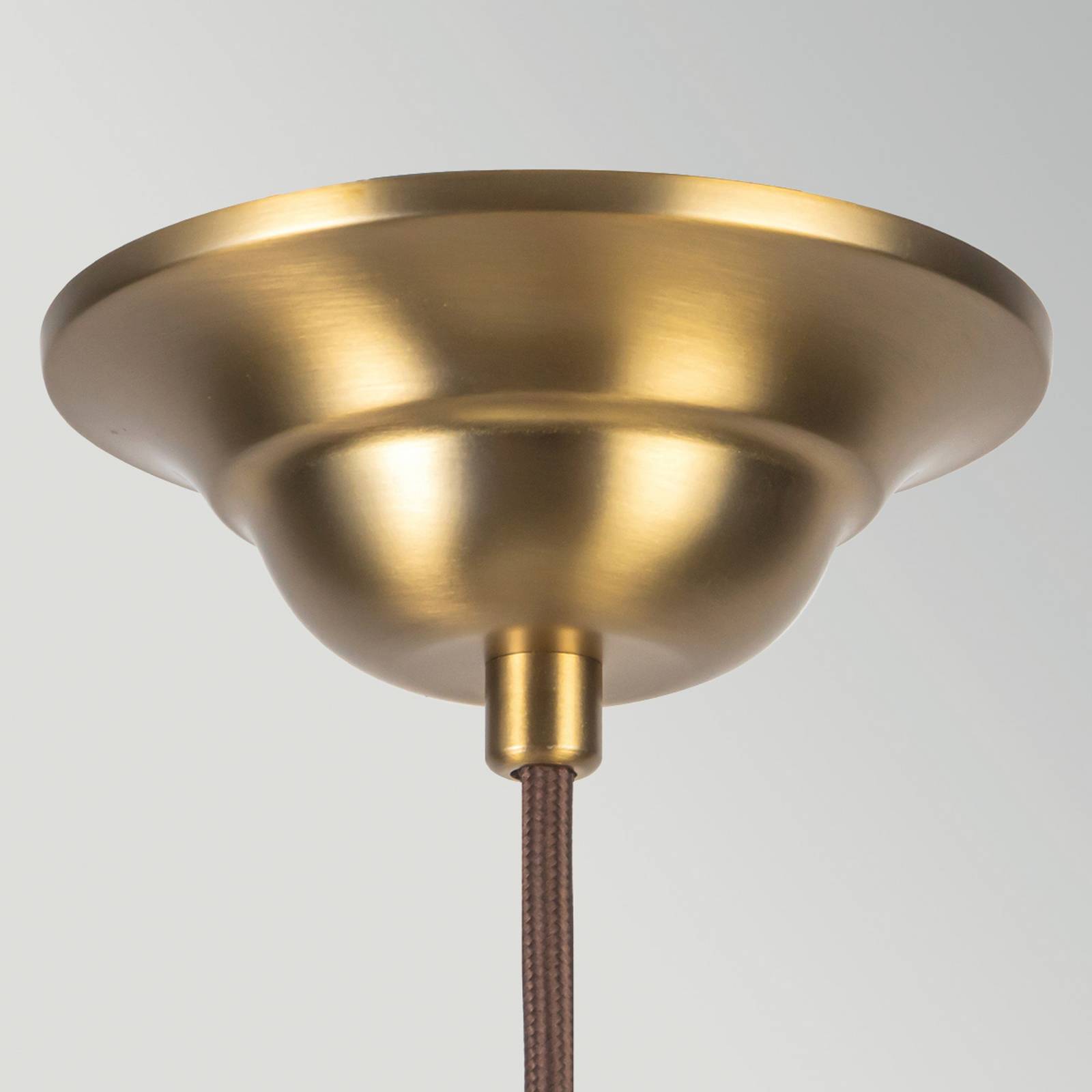 Żyrandol Crosby, beżowo-złoty, Ø 46 cm, tkanina/metal, 4 x E14