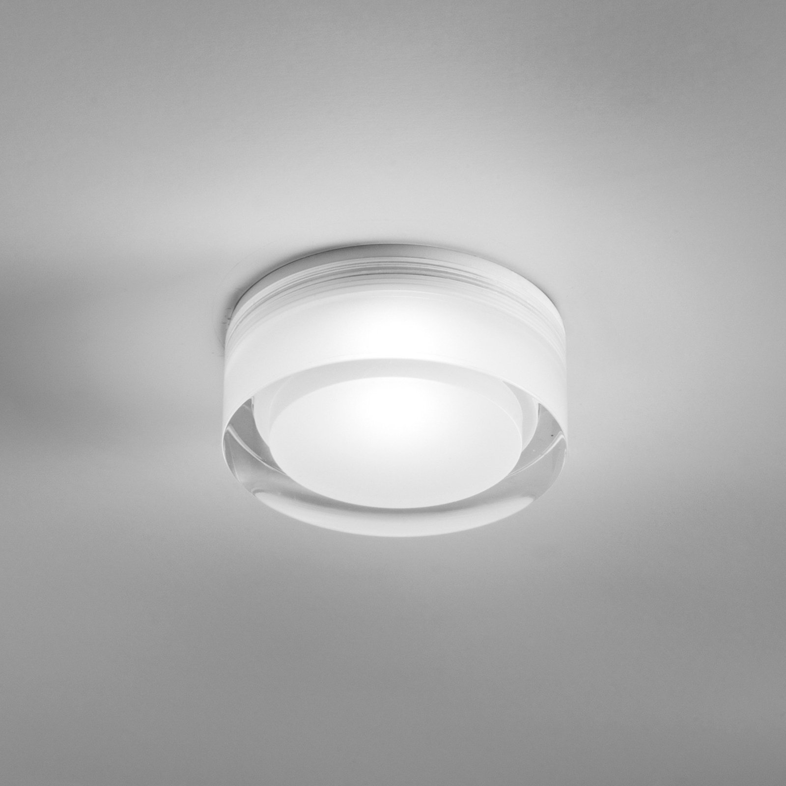 EGG LED recessed light Phoenix, white, Ø 9 cm, acrylic 3,000 K