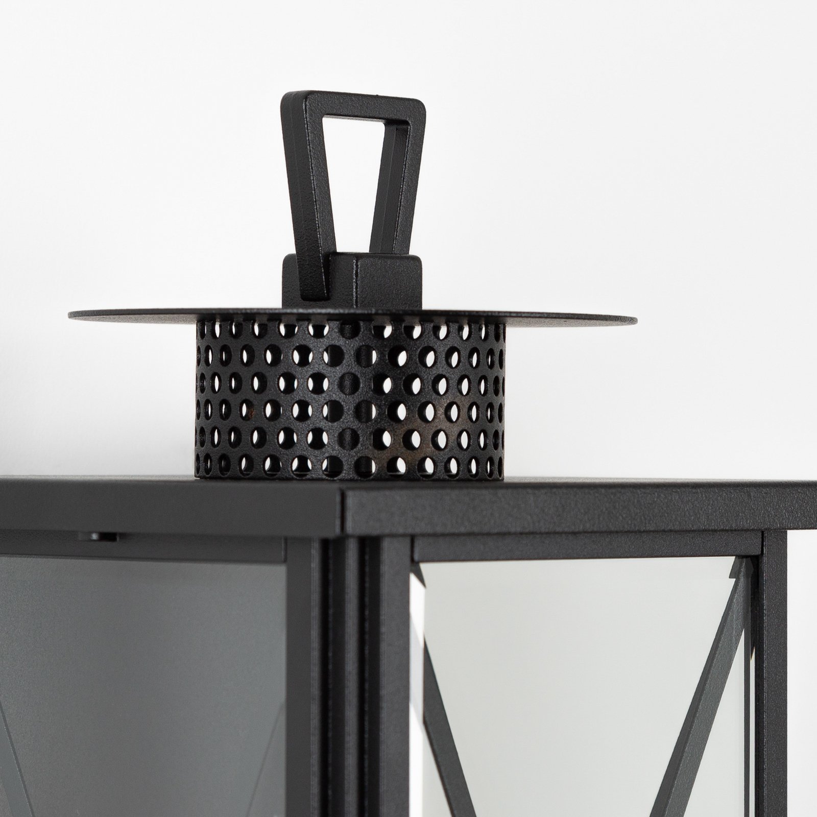 Außenwandleuchte Winchester, Laterne, schwarz/klar Außenwandleuchte Winchester, Laterne, schwarz/klar