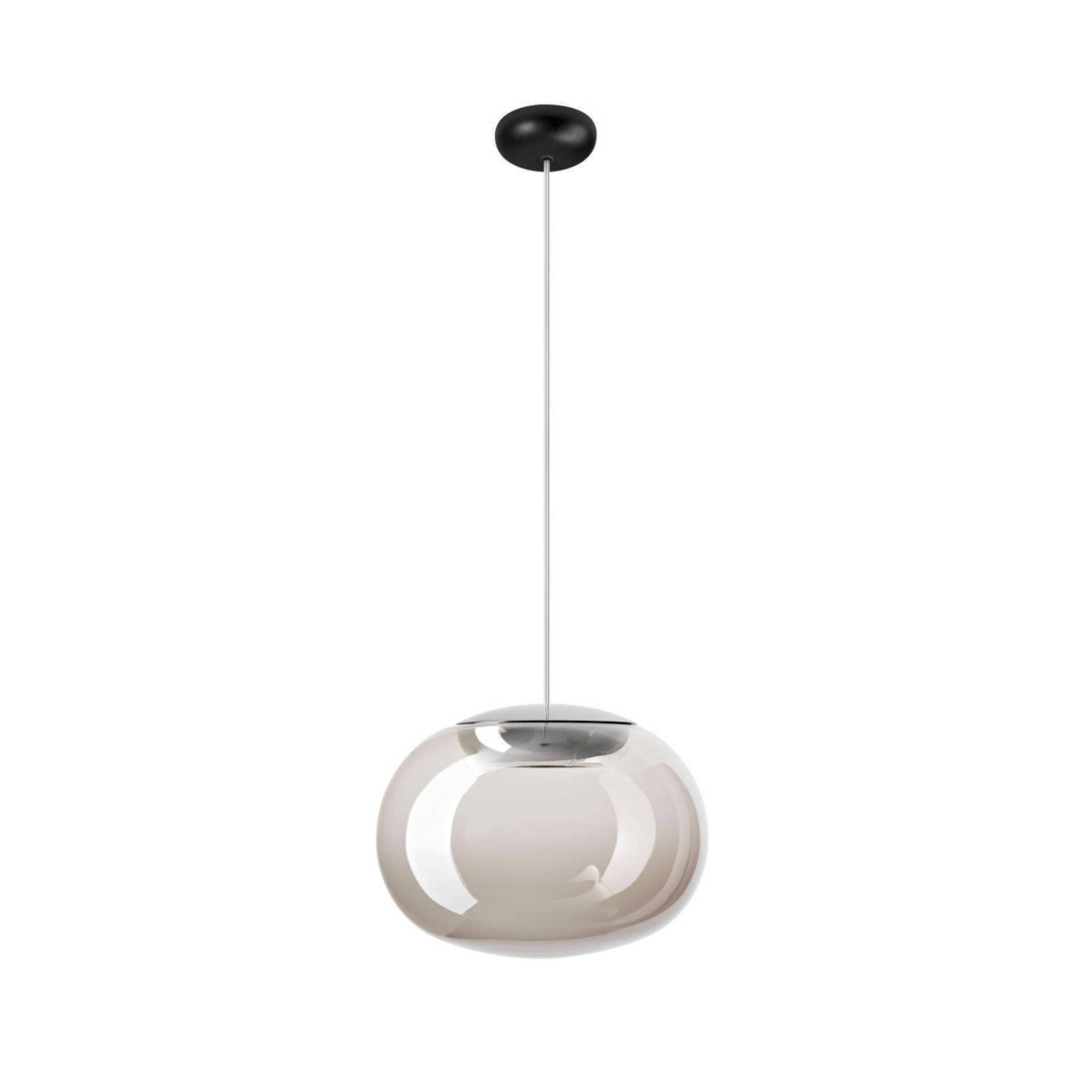 La Mariée LED pendant light, smoky grey, Ø 28 cm - Stilnovo