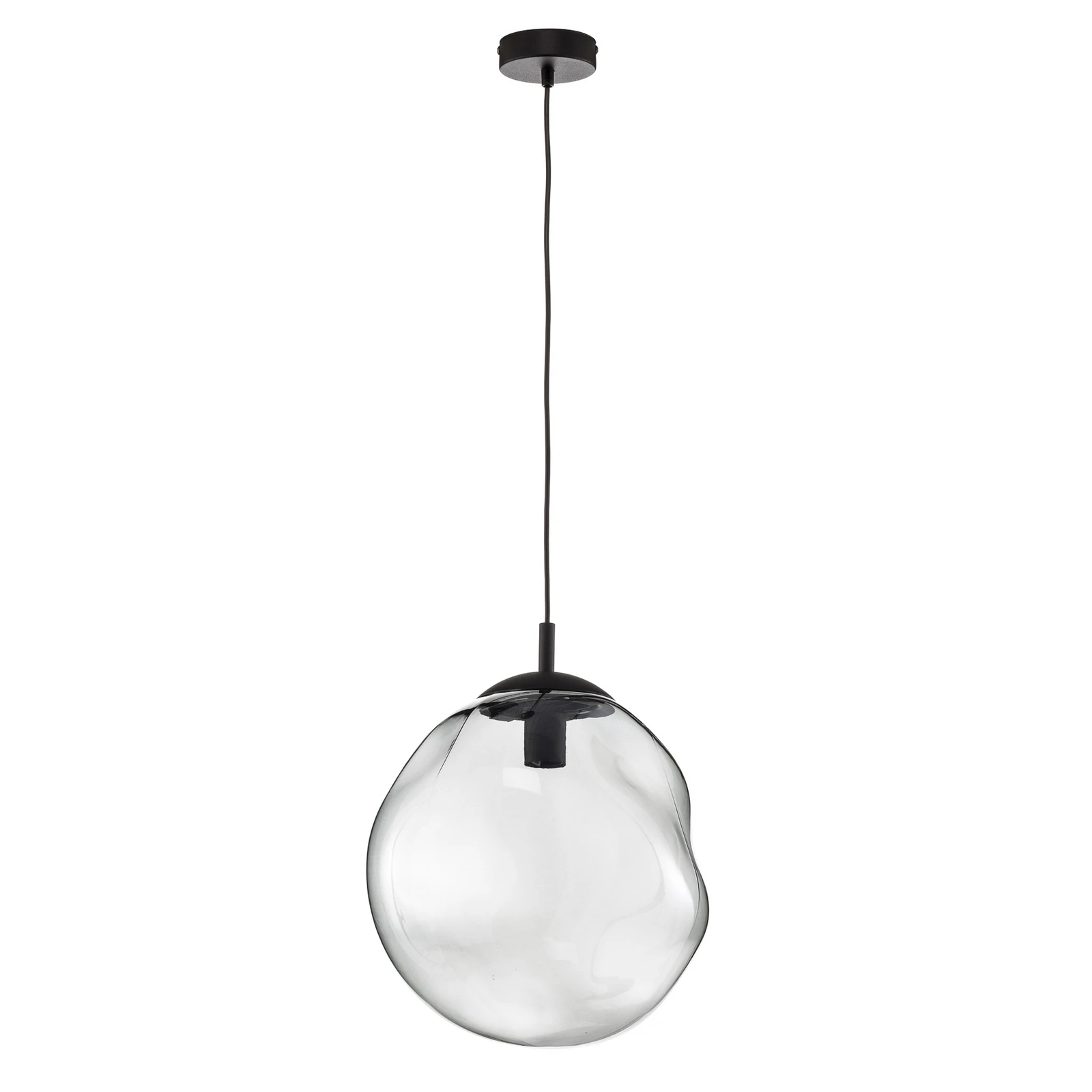 Suspensie din sticlă Sol, Ø 35 cm, negru/gri fumuriu