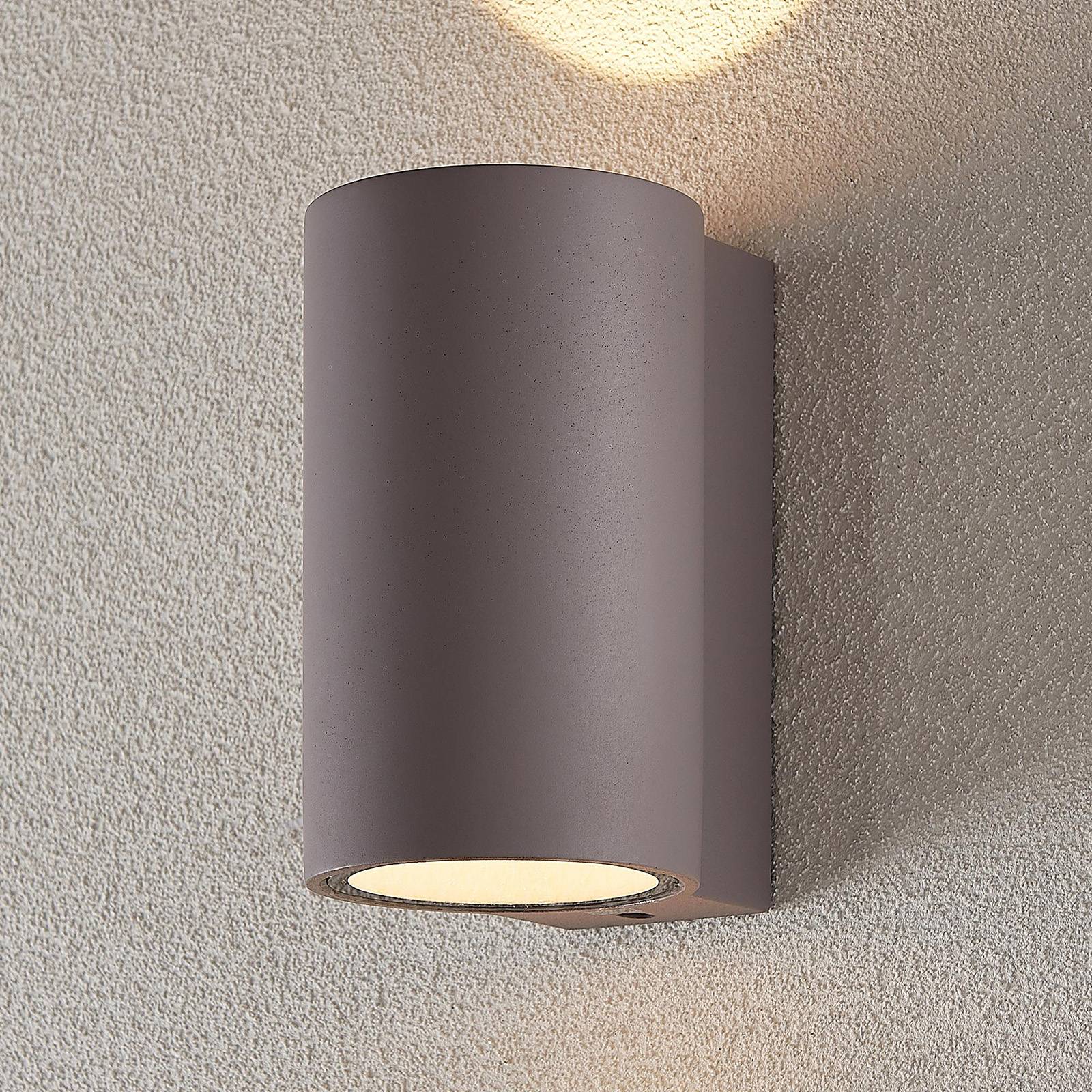 Lindby Applique d’extérieur LED Katalia béton 2 lampes