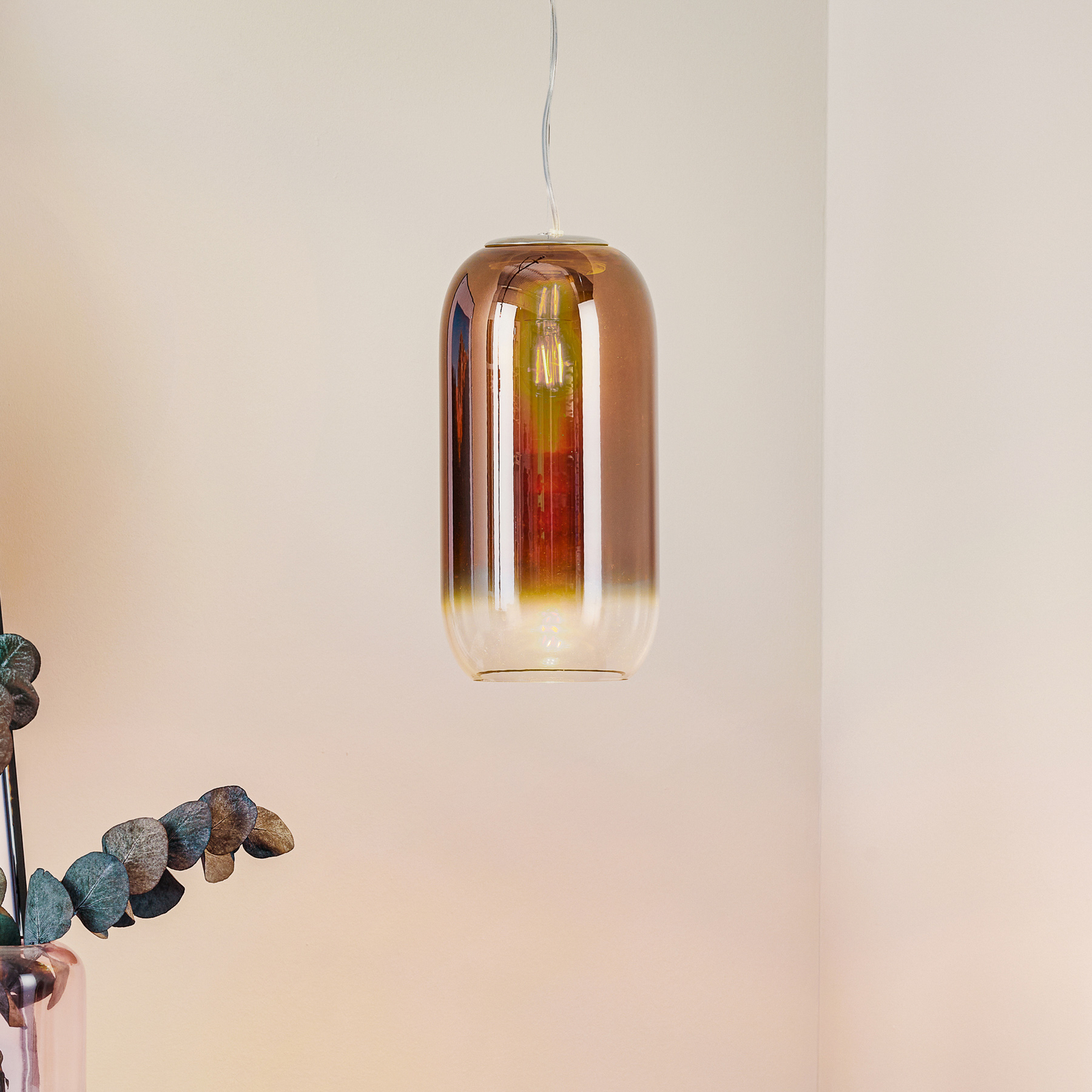 Artemide Gople Mini hanglamp koper/zilver