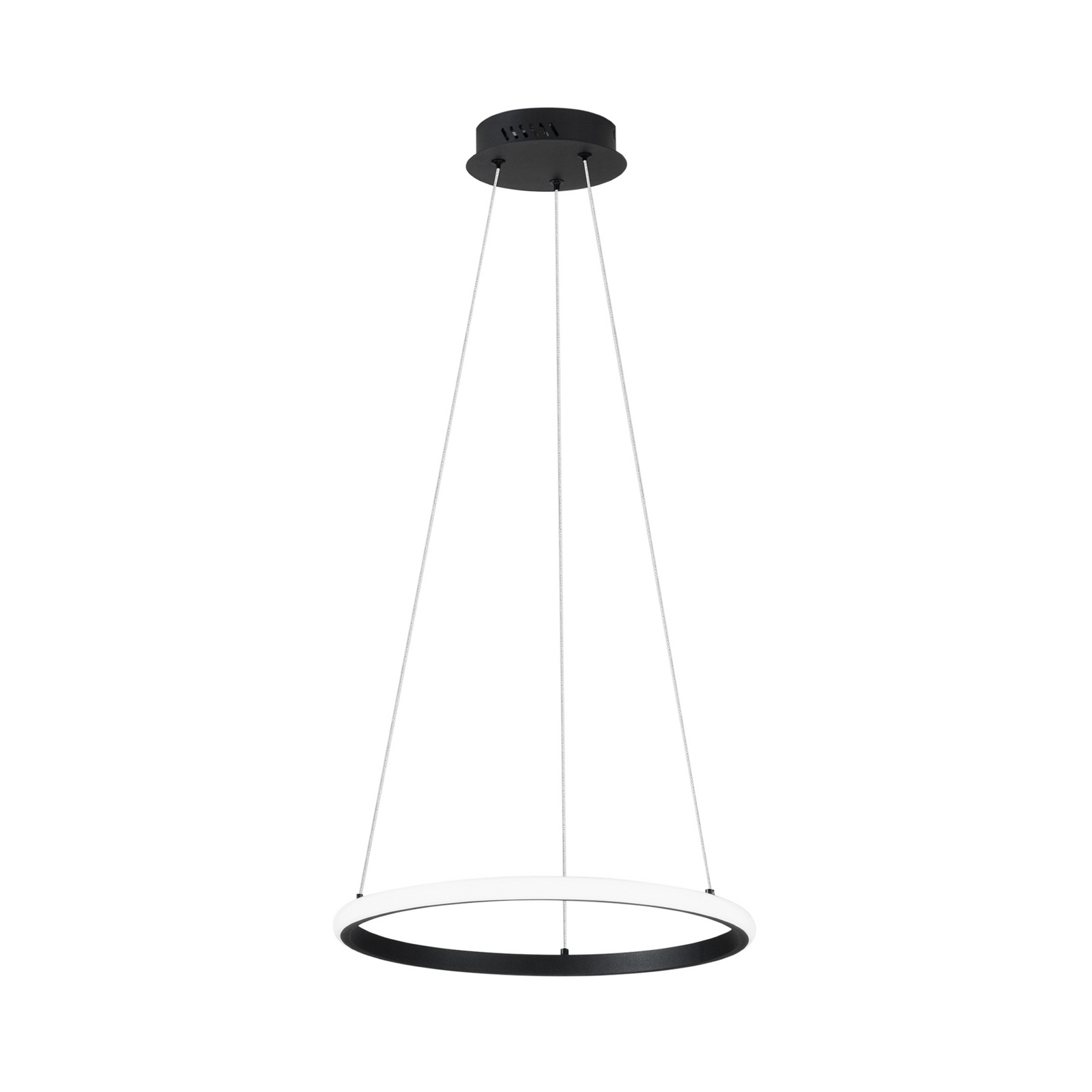 lámpara colgante LED Axis, Ø 40 cm, negro, metal, CCT