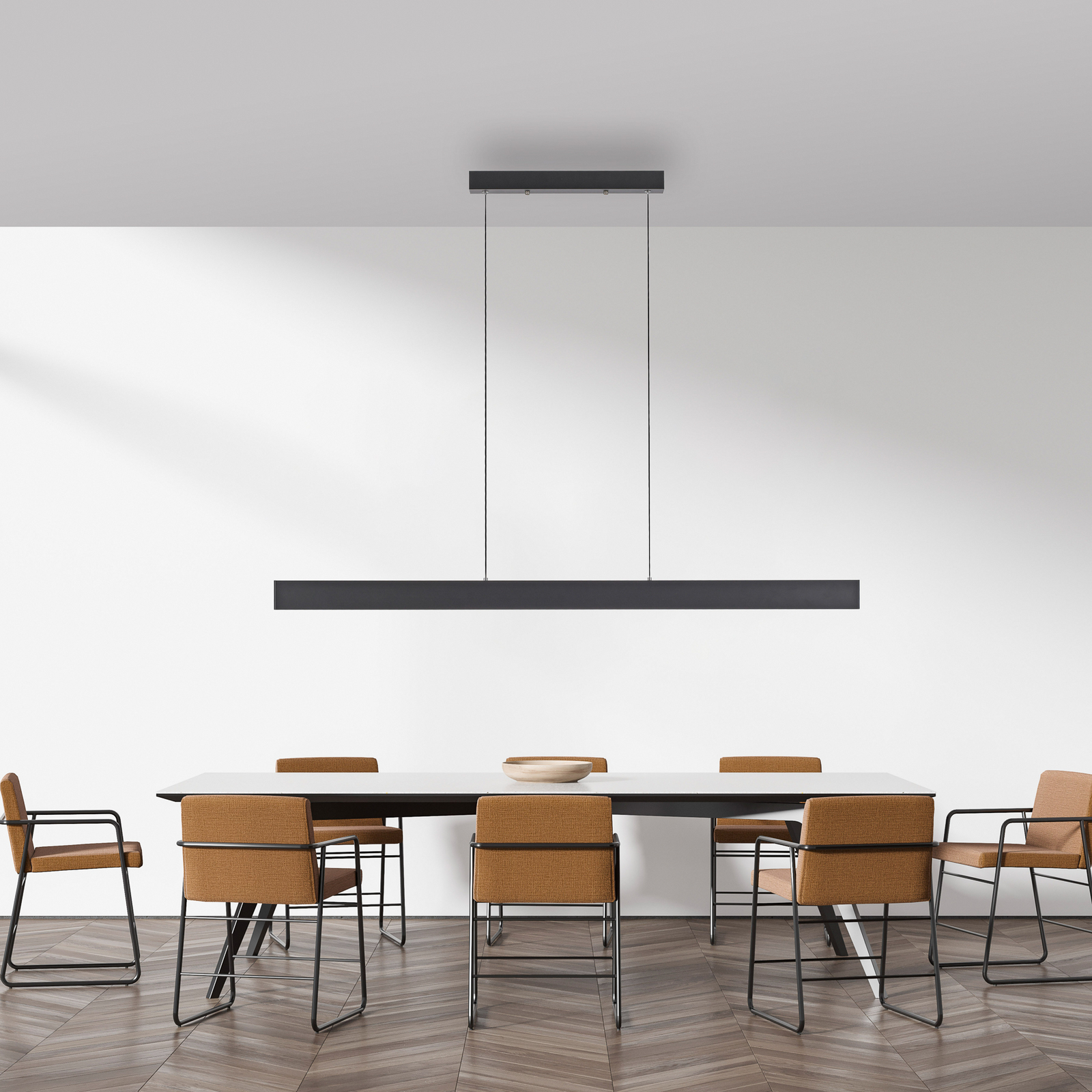 LED-Hängeleuchte Adina, schwarz, Metall, 3.000 K, up/down
