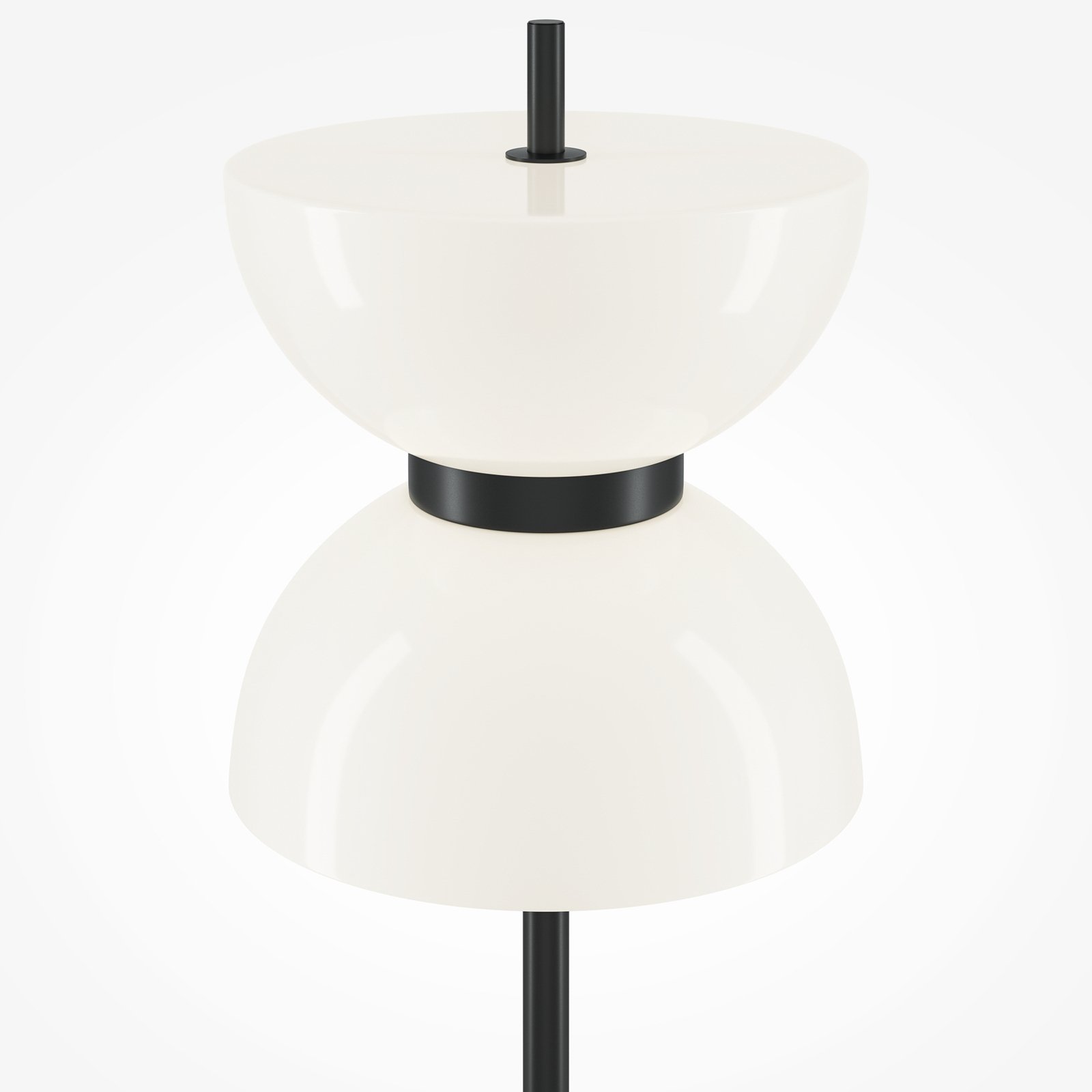 Maytoni LED floor lamp Kyoto, black, height 145 cm, marble