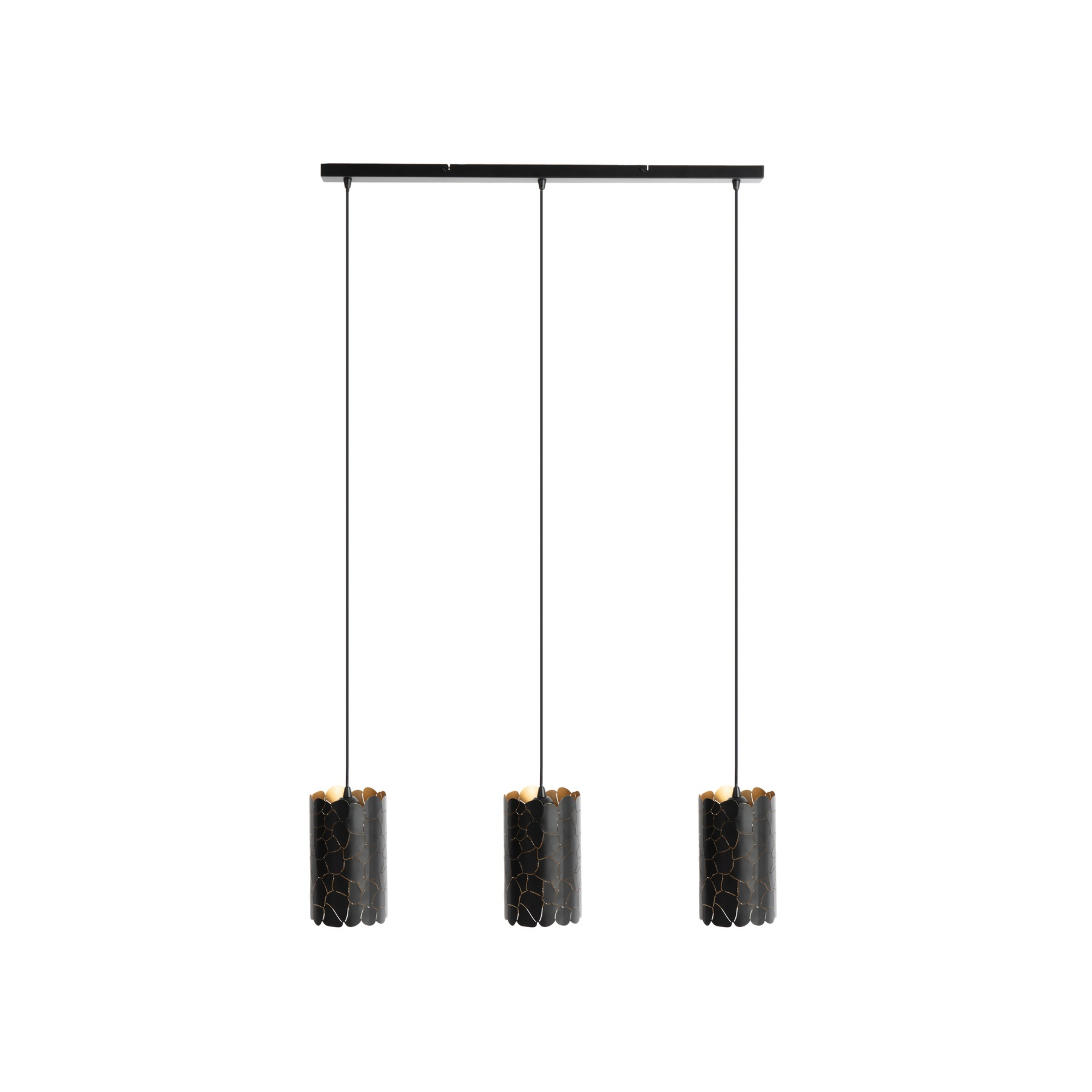 Aralena 3 Pendelleuchte Schwarz/Gold - Lindby