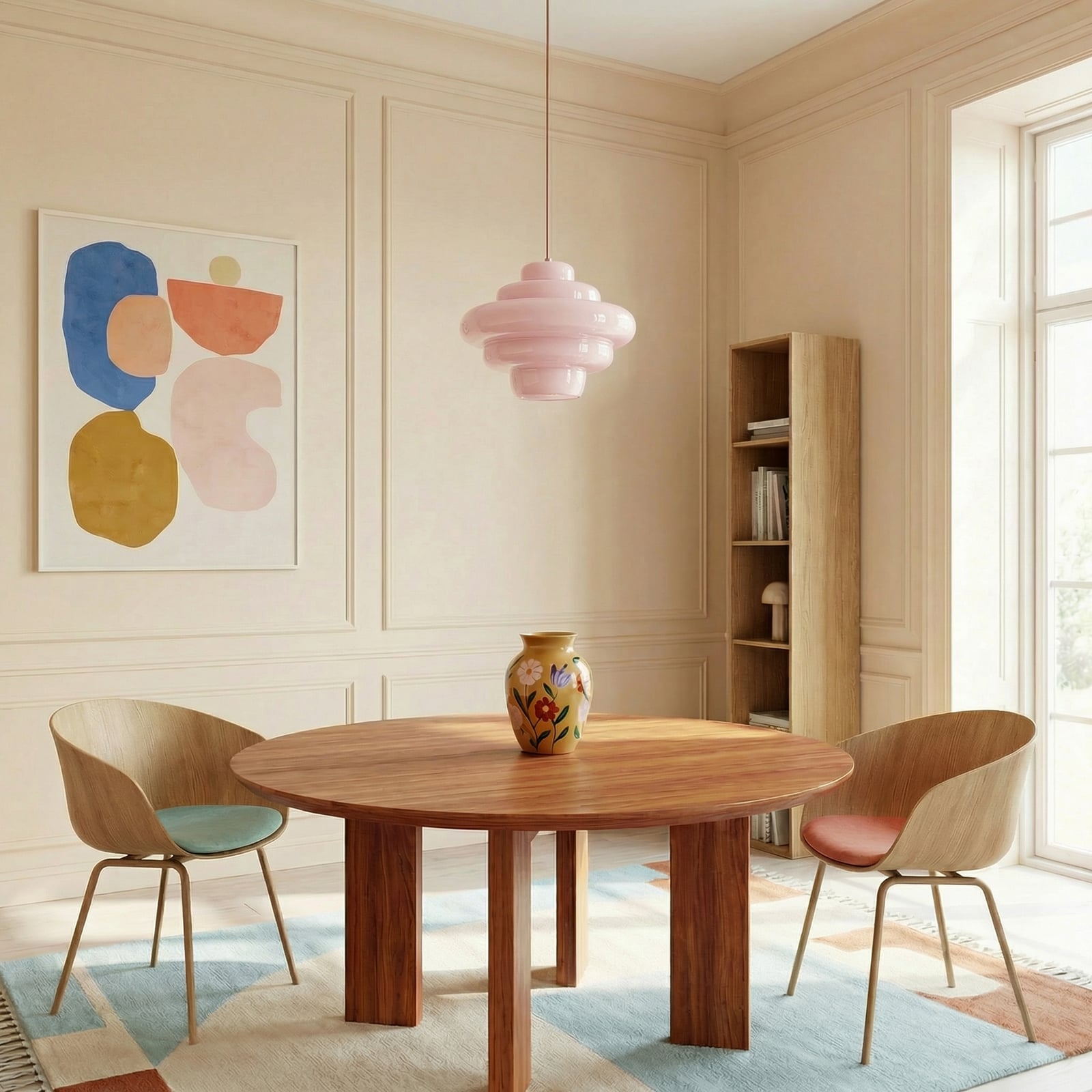 Lucande lógó világítás, rózsaszín, Ø 35 cm, üveg Lucande lógó világítás, rózsaszín, Ø 35 cm, üveg