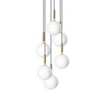 Miira 6 Candelabru Large Brass/Opal White - Nuura