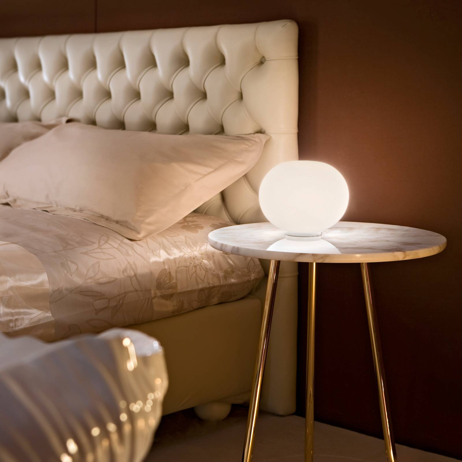 FLOS Glo-Ball Basic Zero - biała lampa stołowa