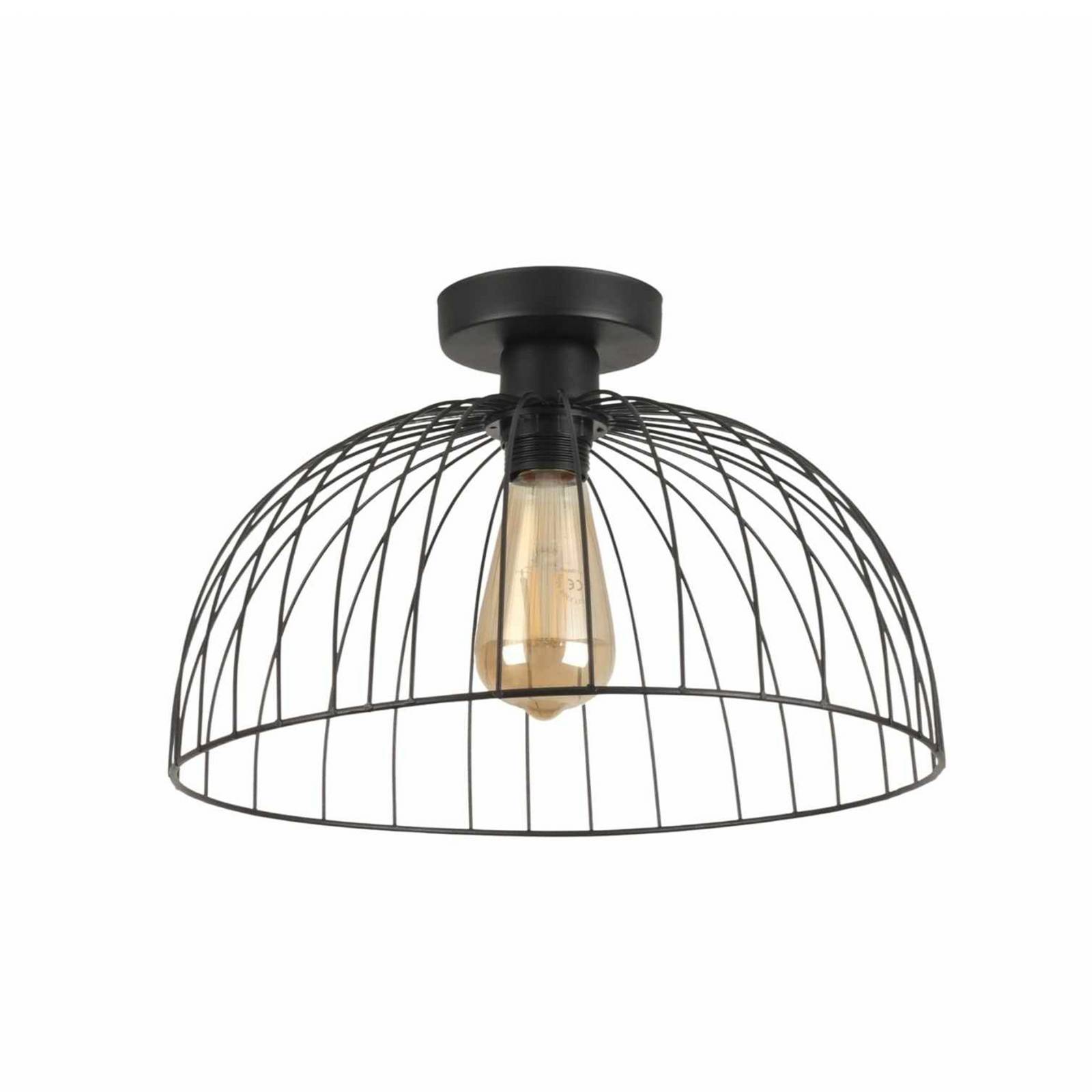 Deckenleuchte Kadeh, schwarz, Ø 40 cm, Metall, E27