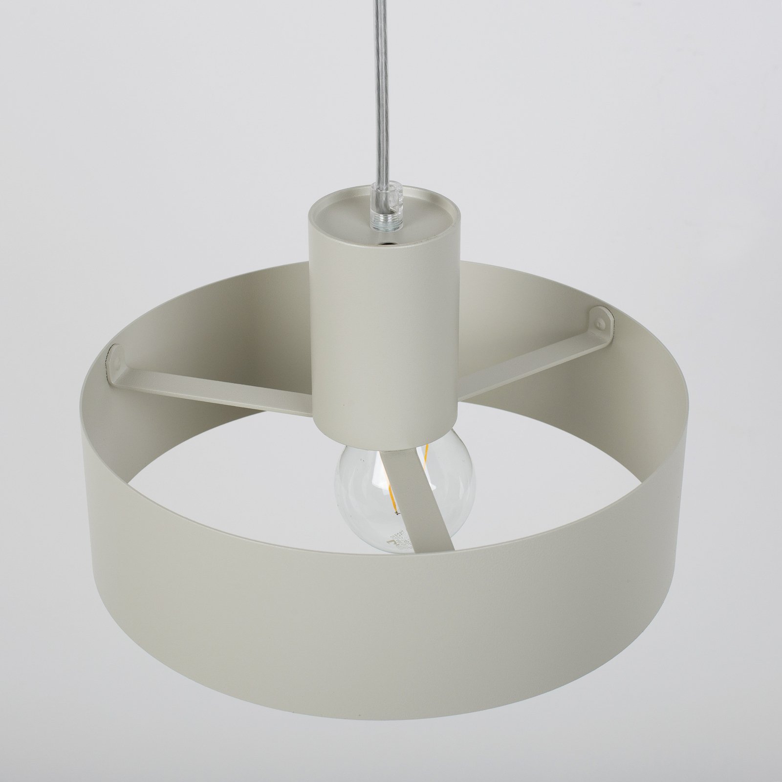 Závěsné světlo Rif M, taupe, 1 žárovka, Ø 25 cm, ocel 