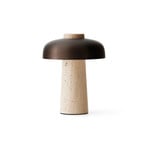 Reverse Přenosné Stolní Lampa Pískový Travertine/Bronzed Hliník - Audo Copenhage