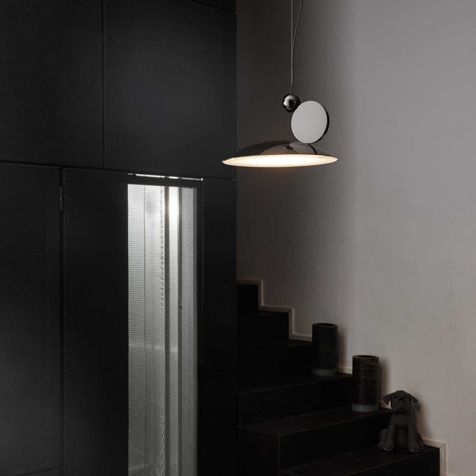 Colgante LED Equilibrium Ø 40cm negro/níquel