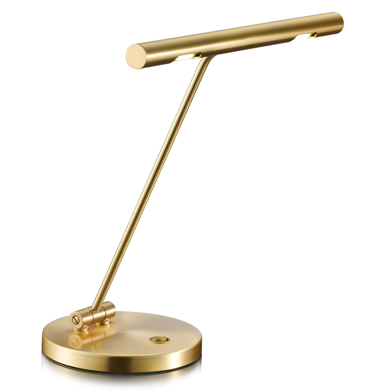 Knapstein Smart LED table lamp Glimmer, brass, for Workroom / Office, metal, 3 W, energy efficiency: A+, W: 30 cm, H: 34 cm