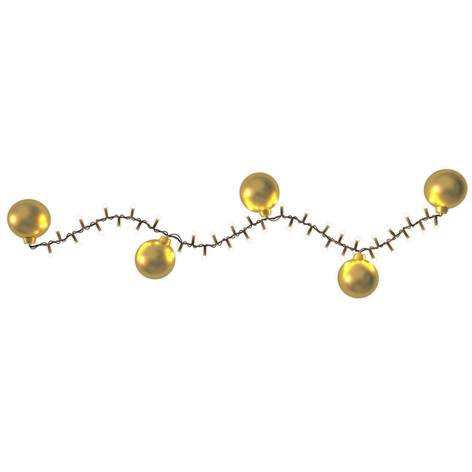 LED-Lichterkette 2in1, creme-gold