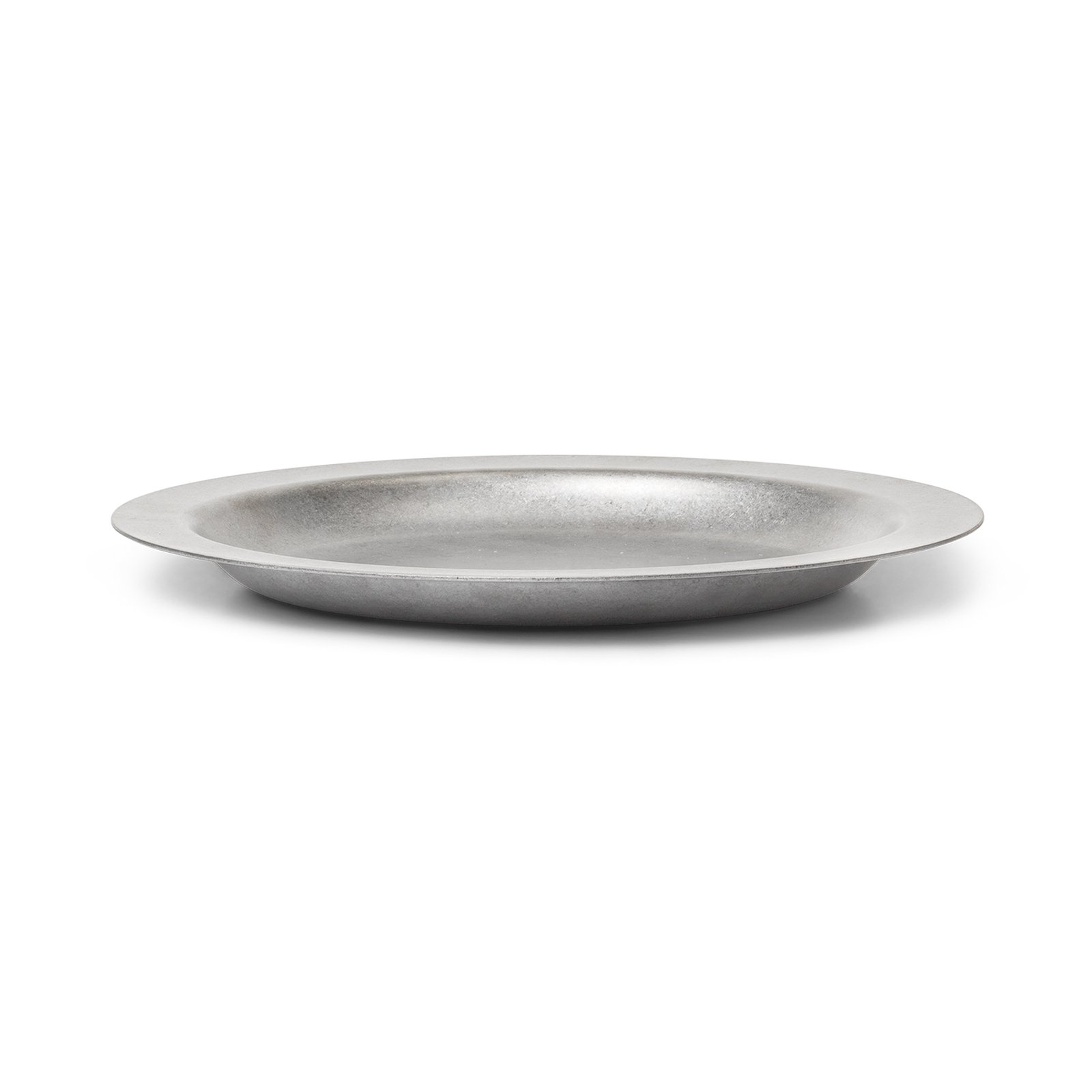 ferm LIVING Tumbled plate, Ø 20 cm, stainless steel