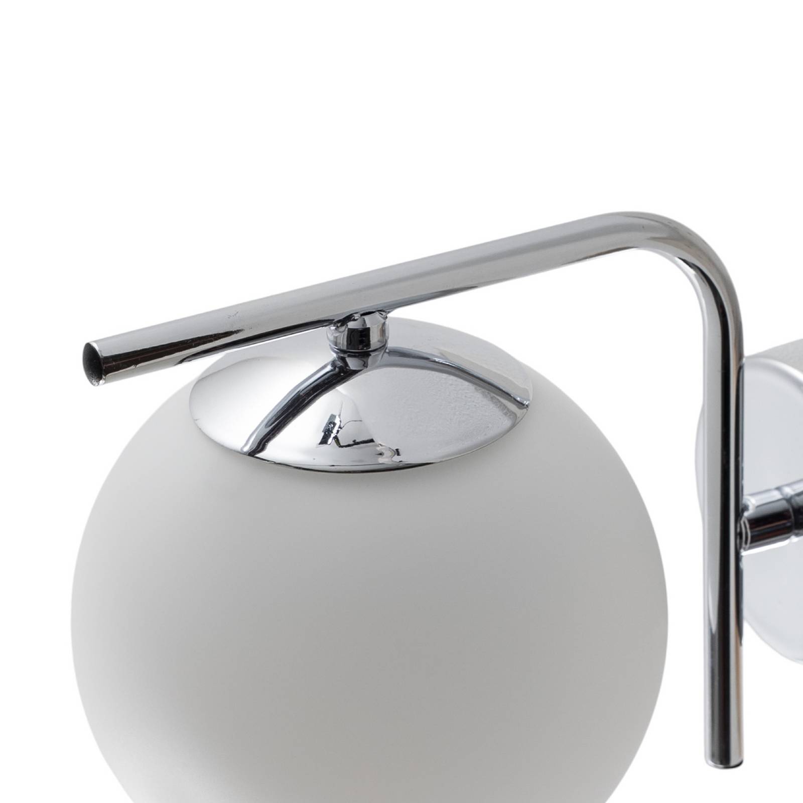Wandleuchte Aurora, chromfarben, Glas, 17 cm, Kugel, E14 günstig online kaufen