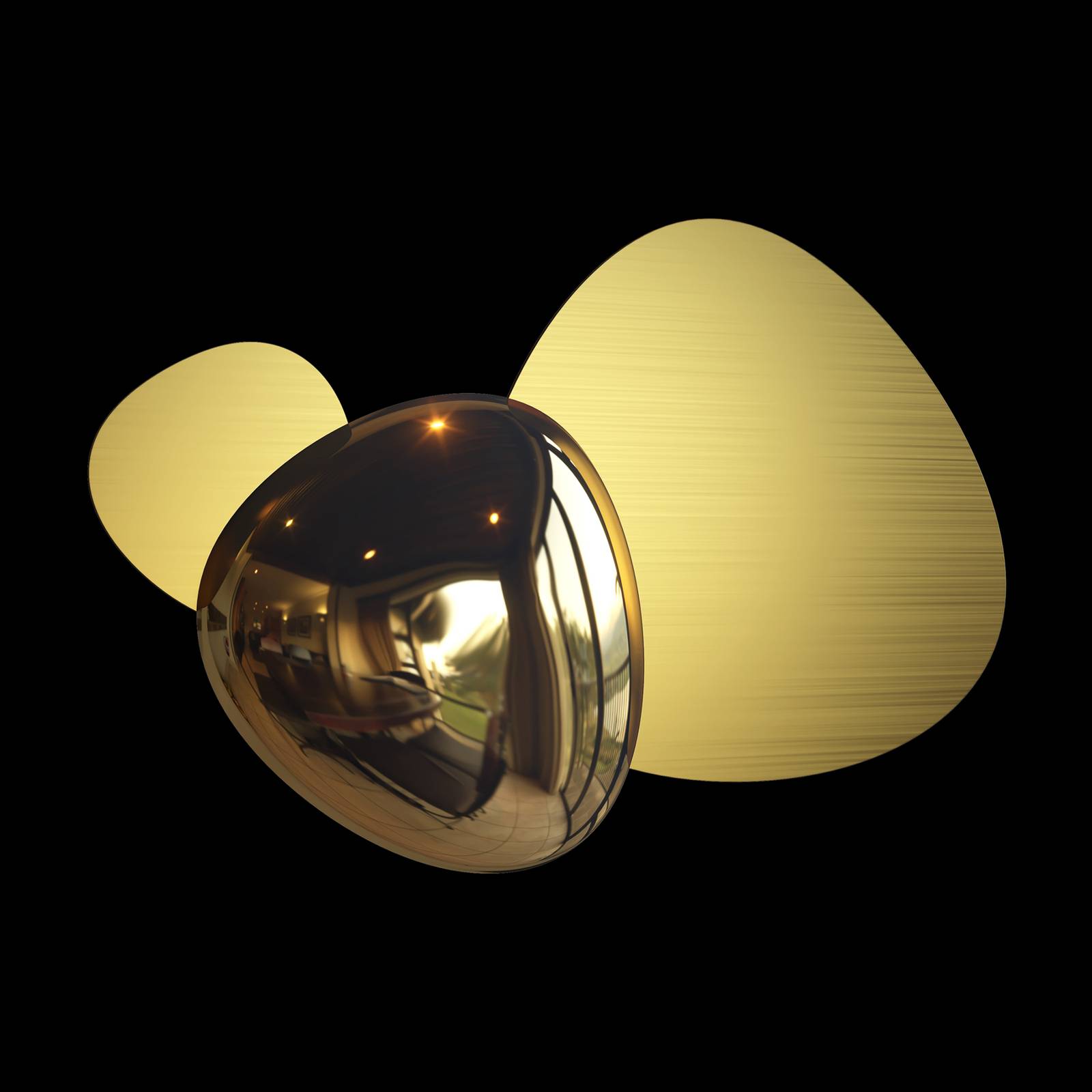 Maytoni Jack-stone LED-væglampe 36,6 cm guld