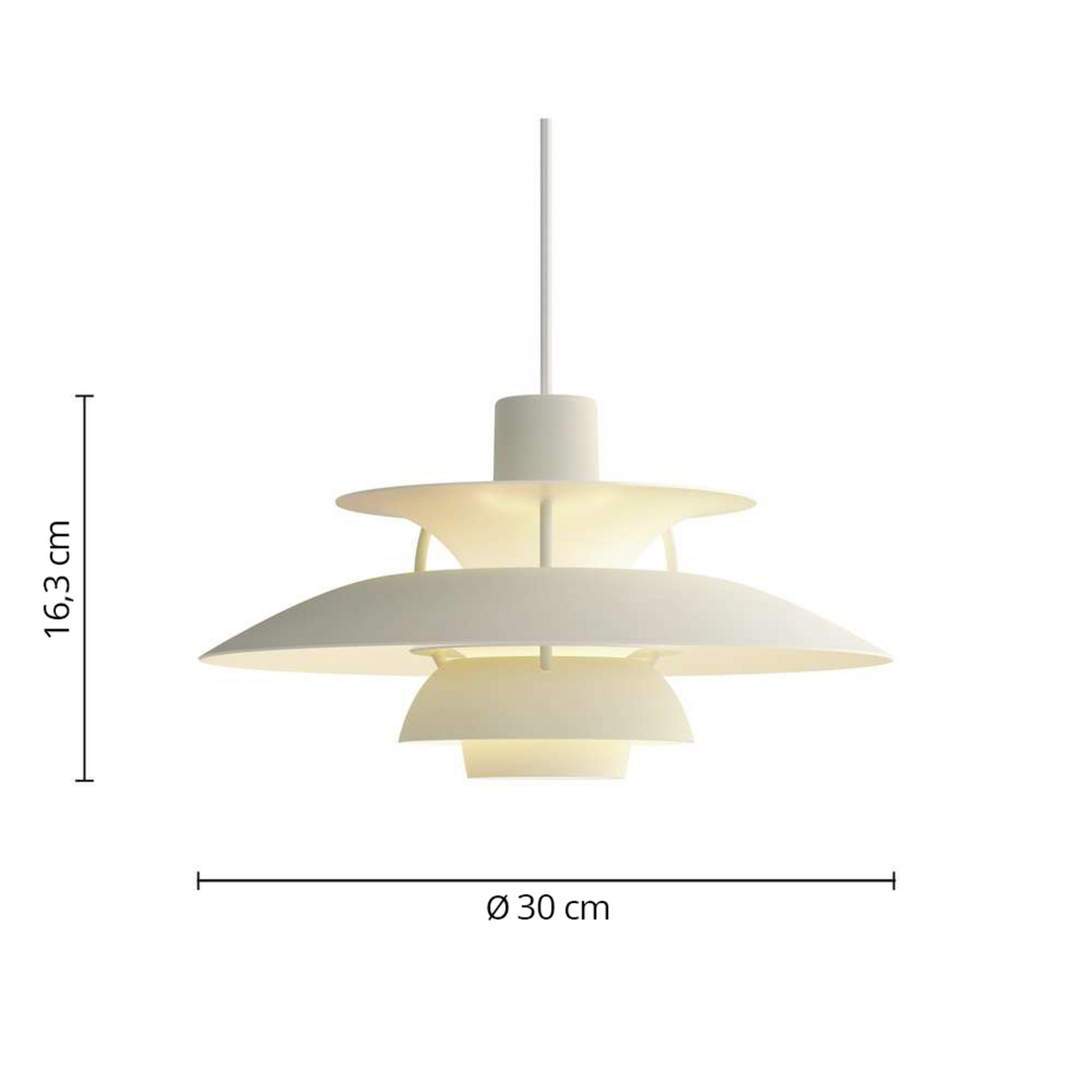 PH 5 Mini lampada a sospensione, grigio, Ø 30 cm - Louis Poulsen