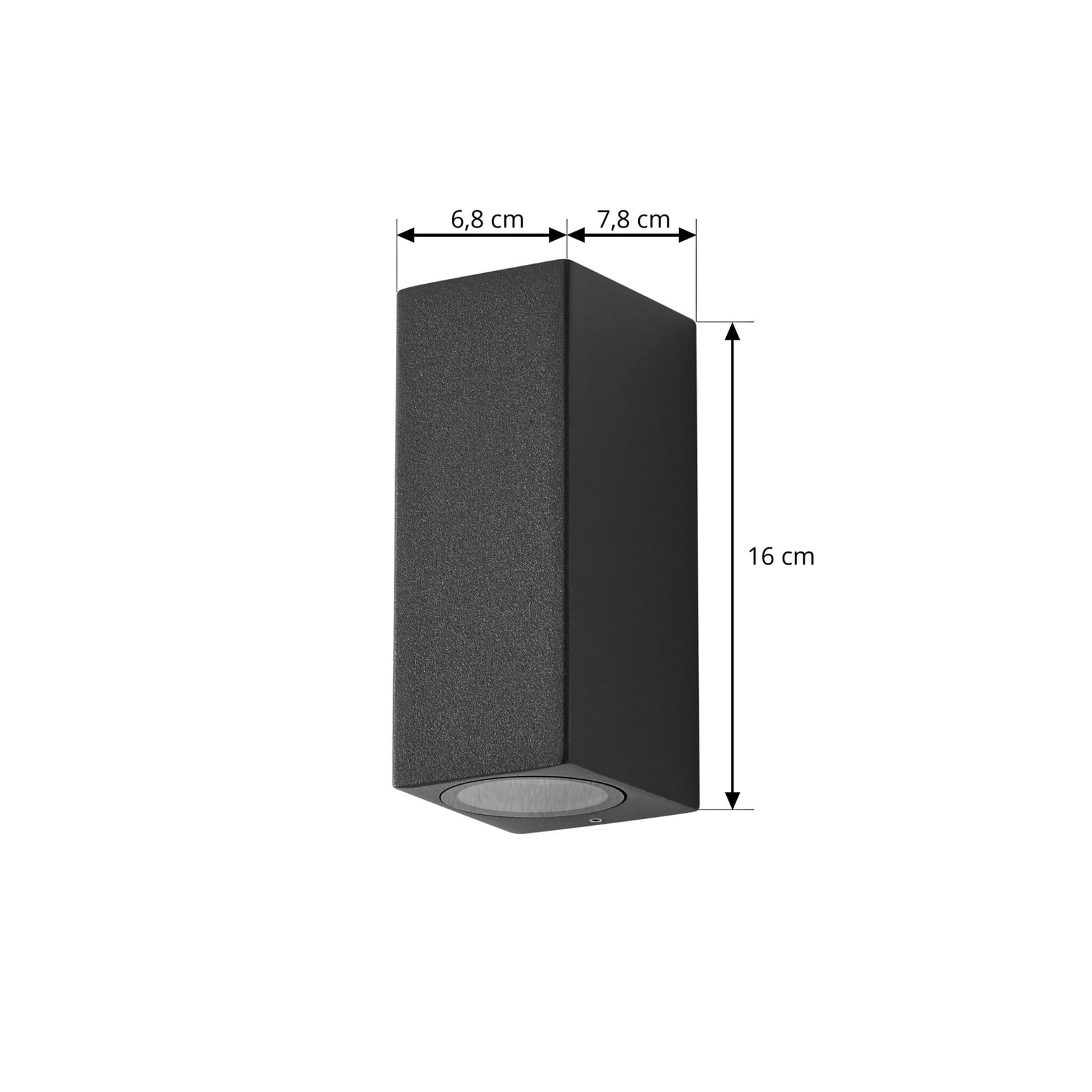 Lucande Xava wall light, up/down, anthracite, 2-bulb, GU10