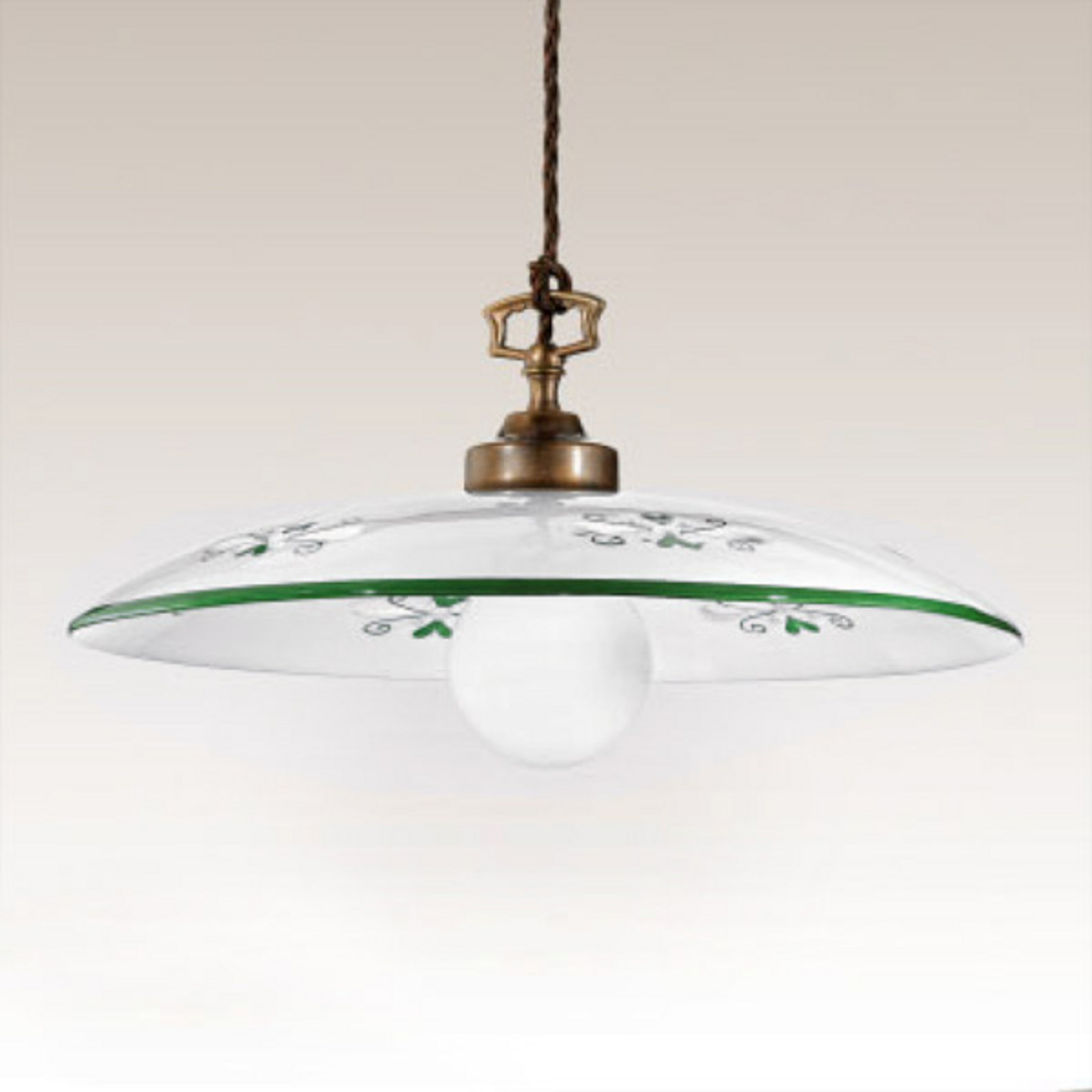 Bassano lampă suspendată 1 sursă detalii verde