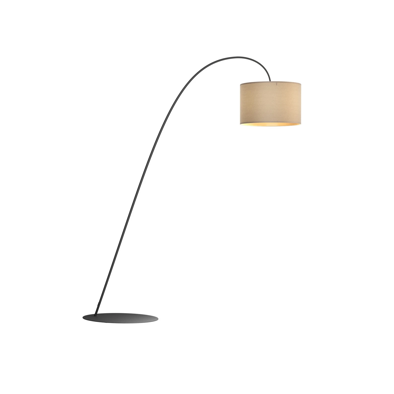 Lučna lampa Alice s tekstilnim sjenilom boje kave