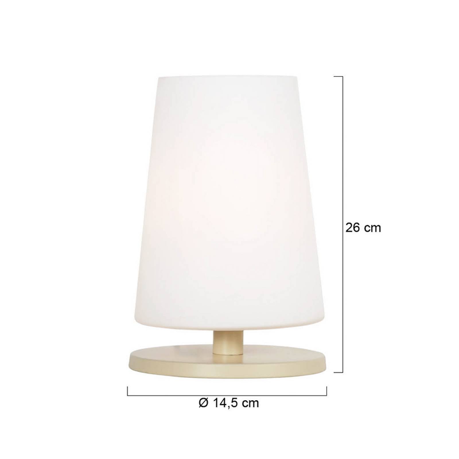 Steinhauer Lampe de table Ancilla, couleur crème, hauteur 26 cm, métal, verre, culot E27