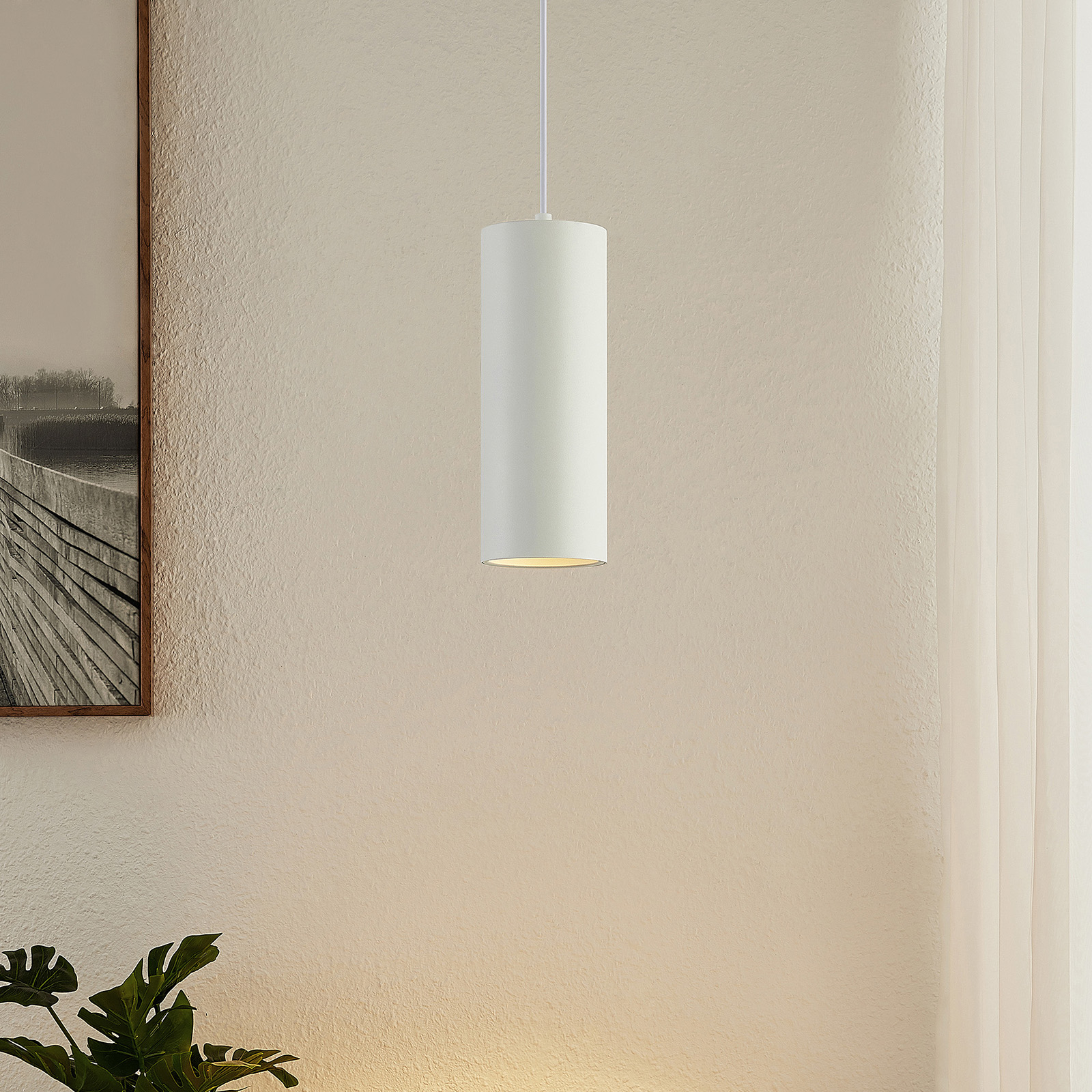 Arcchio Marilena hanging light cylindrical white