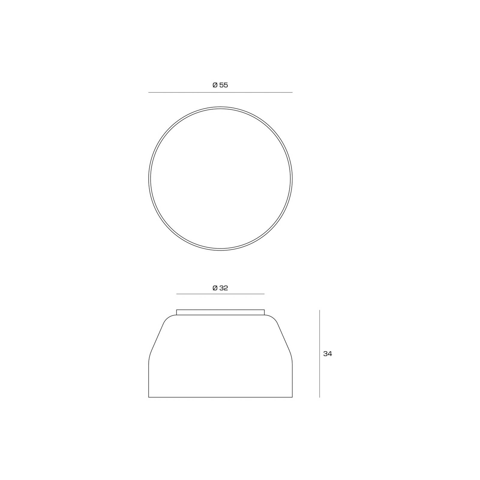E-shop Stropné svietidlo Hrnček, krémovo biele s chrómovými detailmi Ø55cm