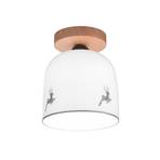 KOLARZ Chalet ceiling lamp, white/deer grey, Ø 19 cm