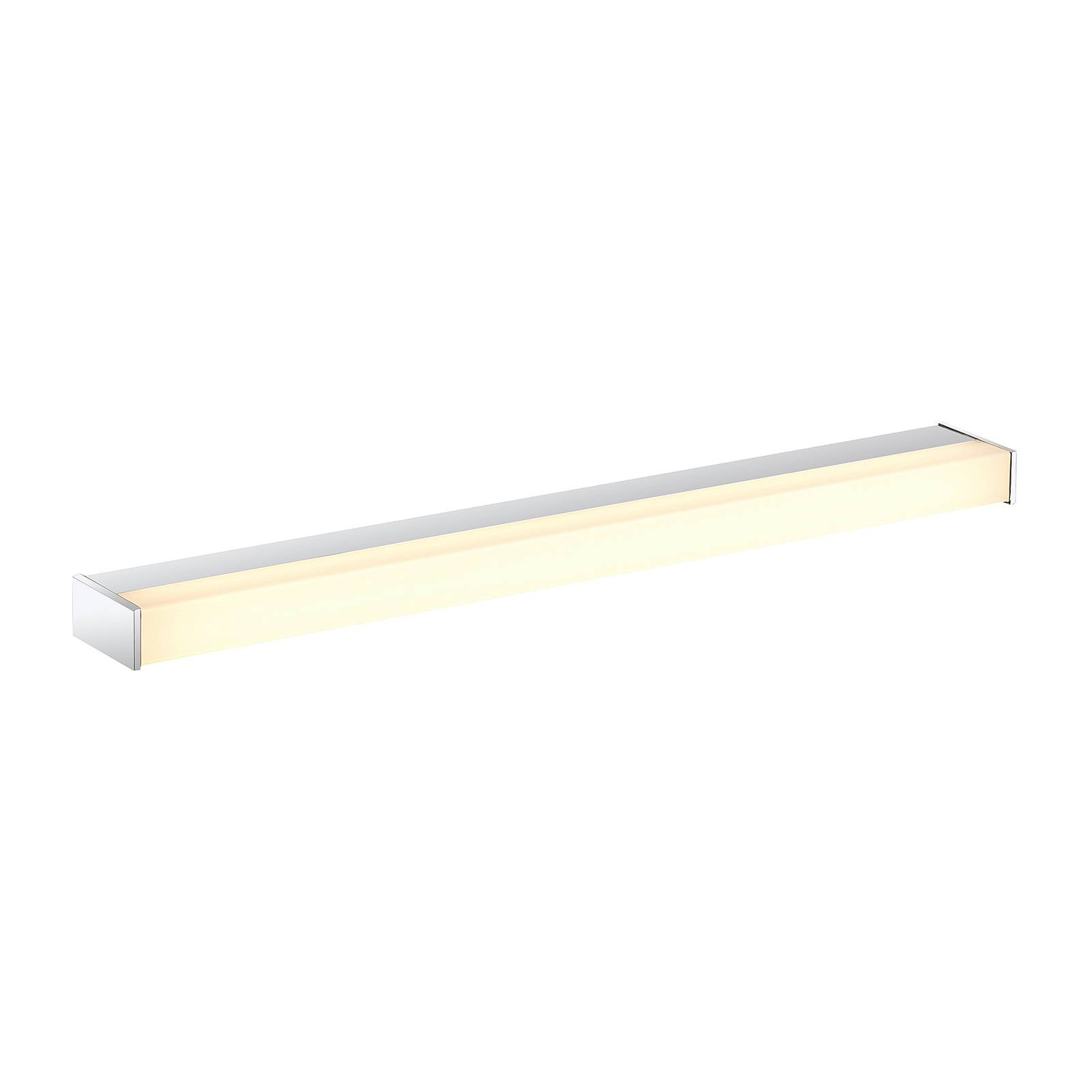 Arcchio Djamal LED wall lamp, IP44, chrome, 70 cm, for Bathroom, aluminium, iron, acrylic, 16 W, W: 69.9 cm, H: 3.9 cm