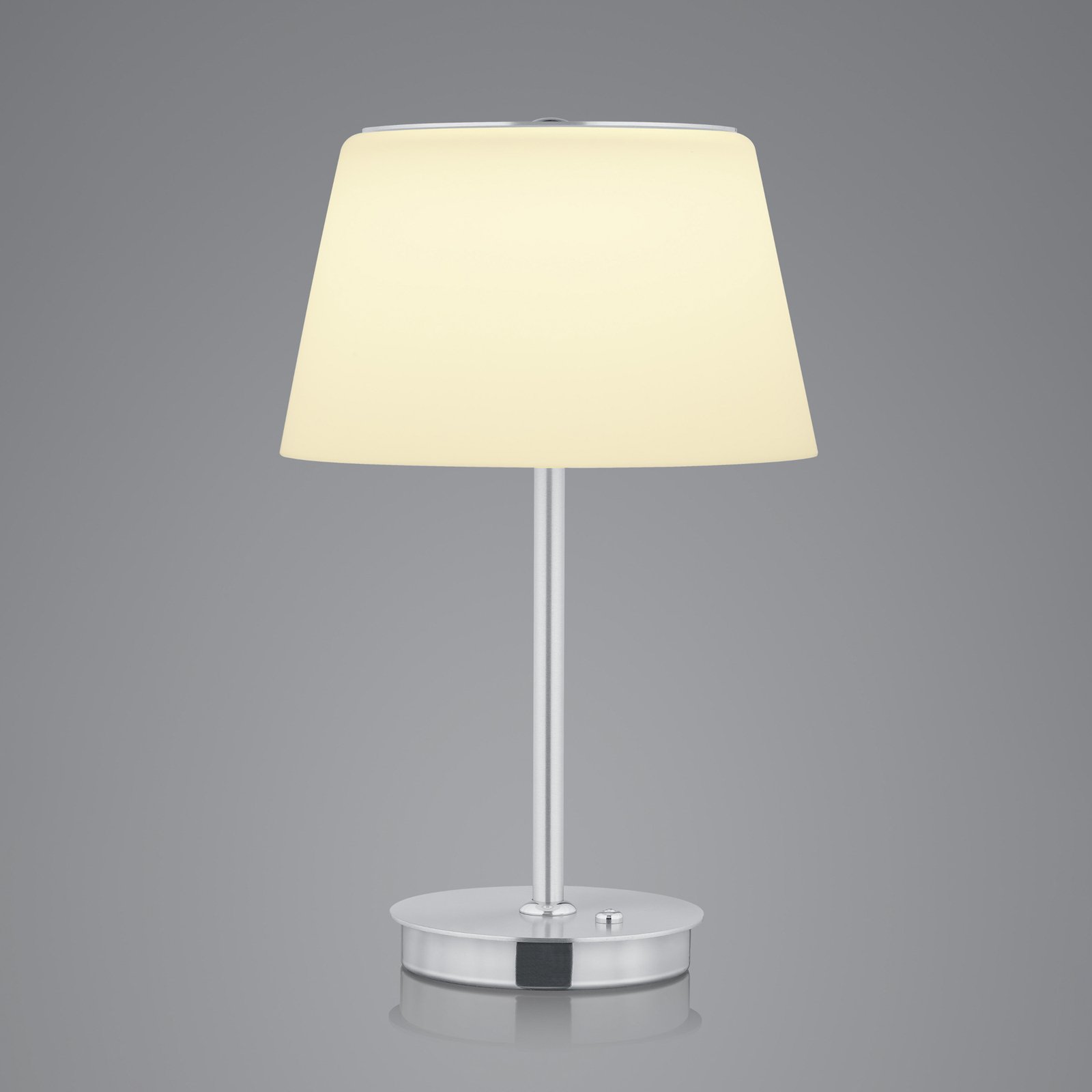 BANKAMP Conus stolová LED lampa, nikel